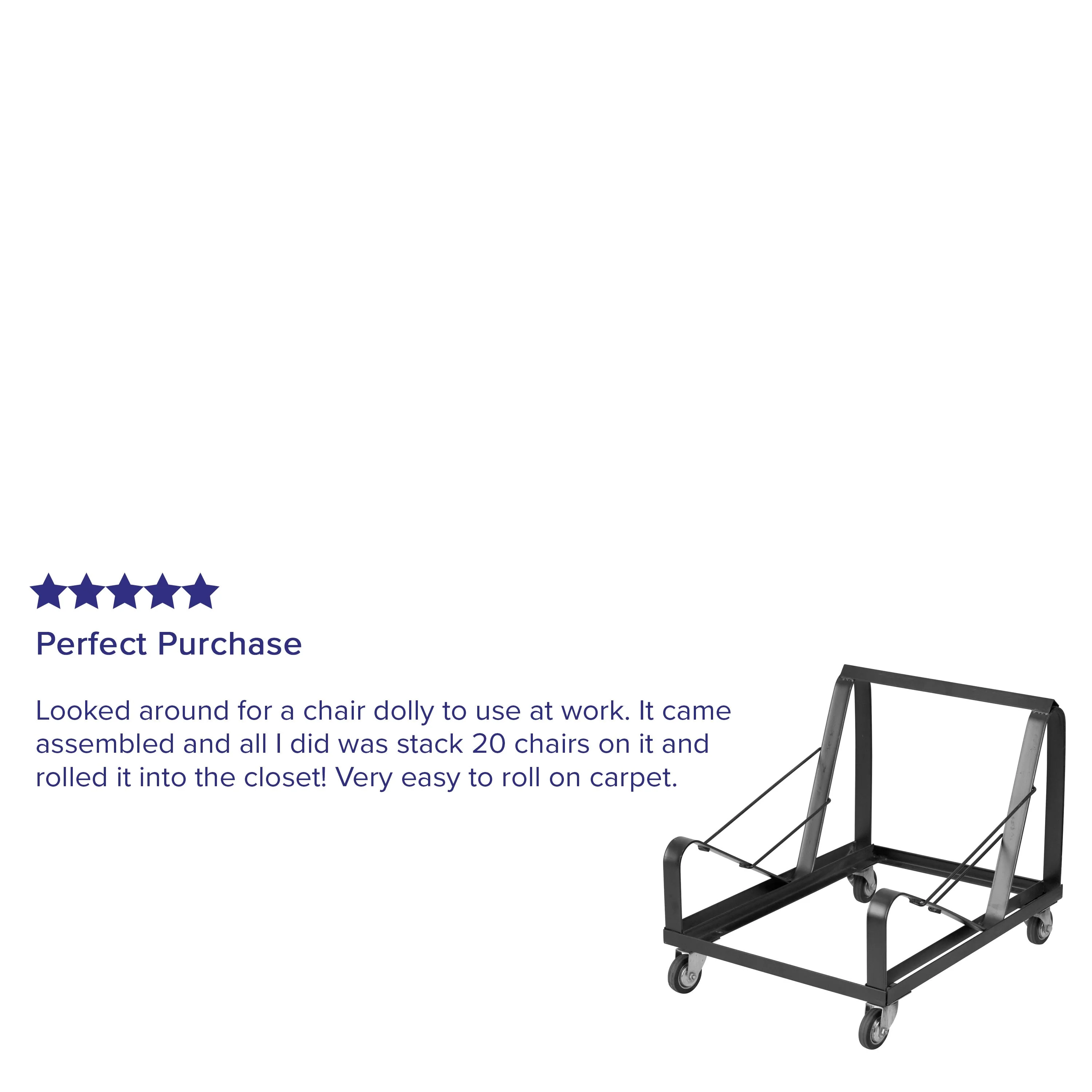 HERCULES Series Steel Sled Base Stack Chair Dolly - Image 3