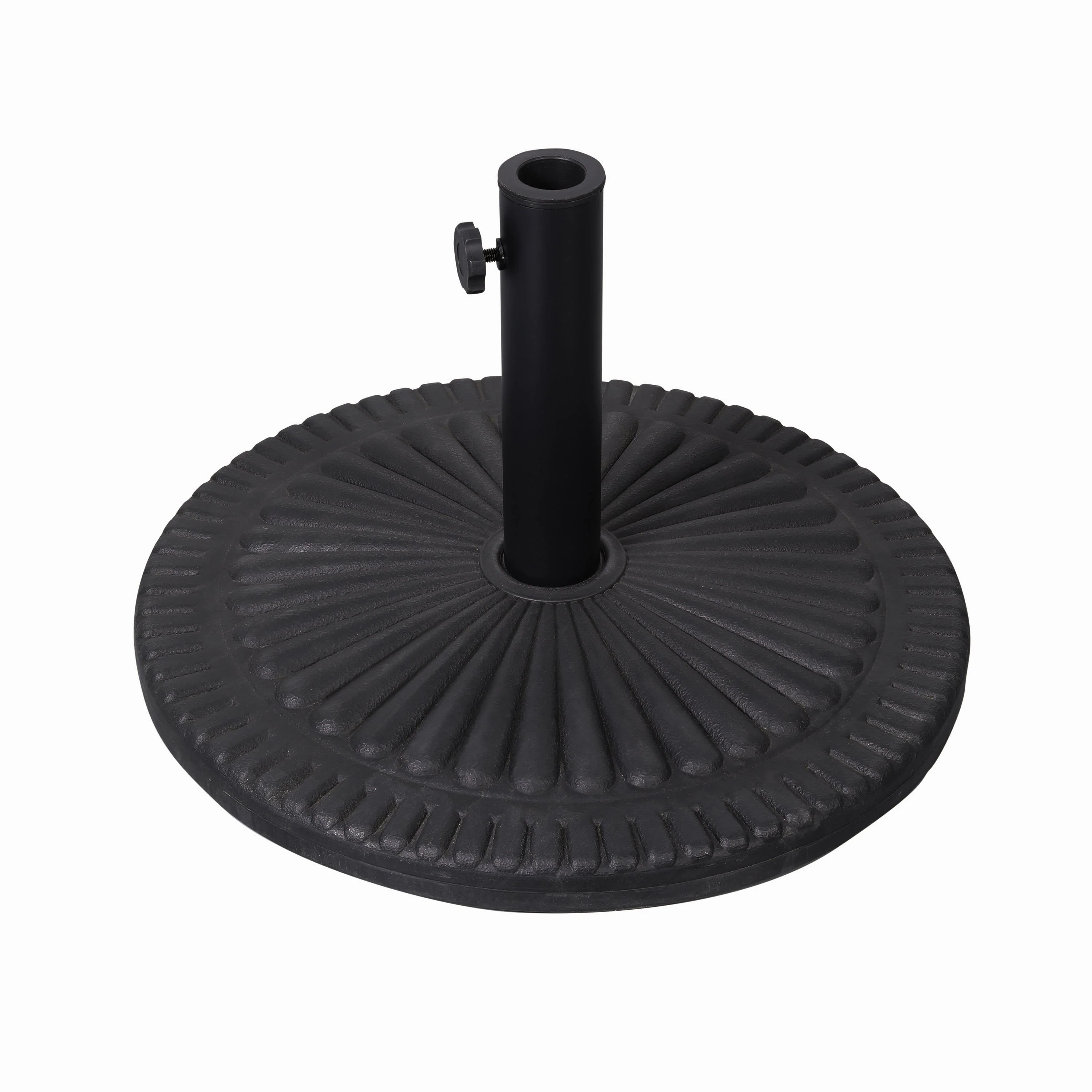 Kona Universal Cement Patio Umbrella Base with Sunburst Patterned Weatherproof Plastic Polymer Coating - Image 20