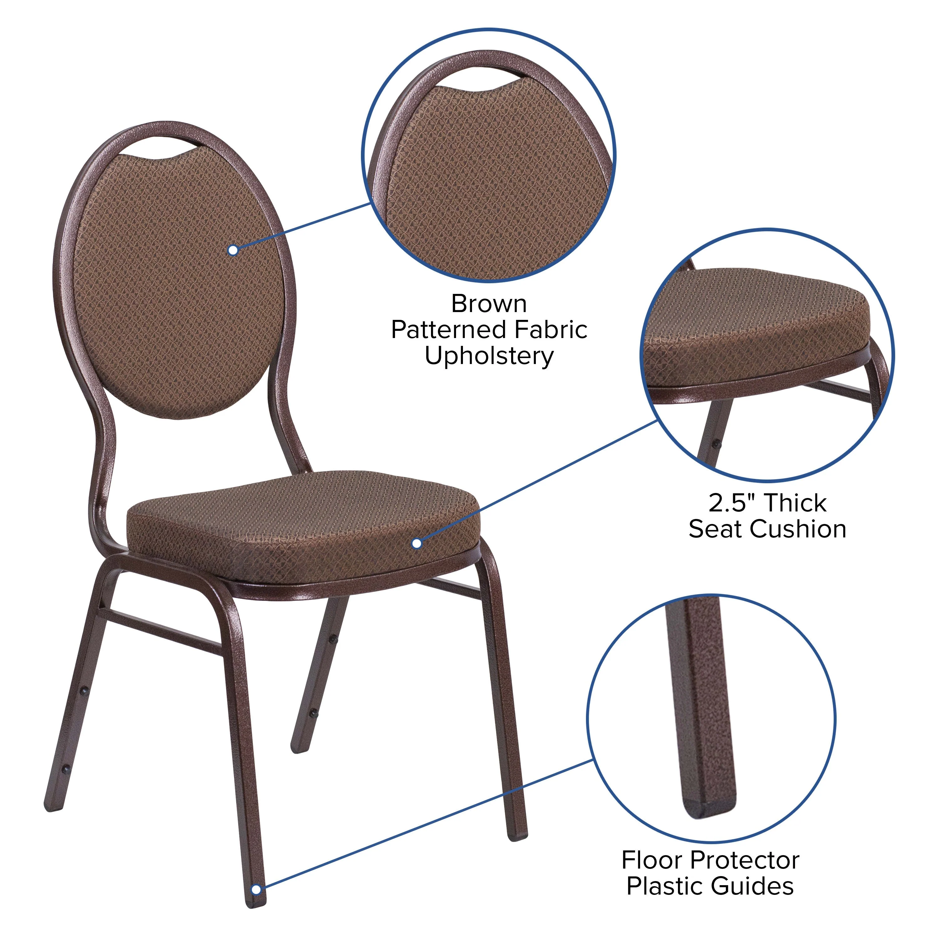 HERCULES Series Teardrop Back Stacking Banquet Chair - Image 17
