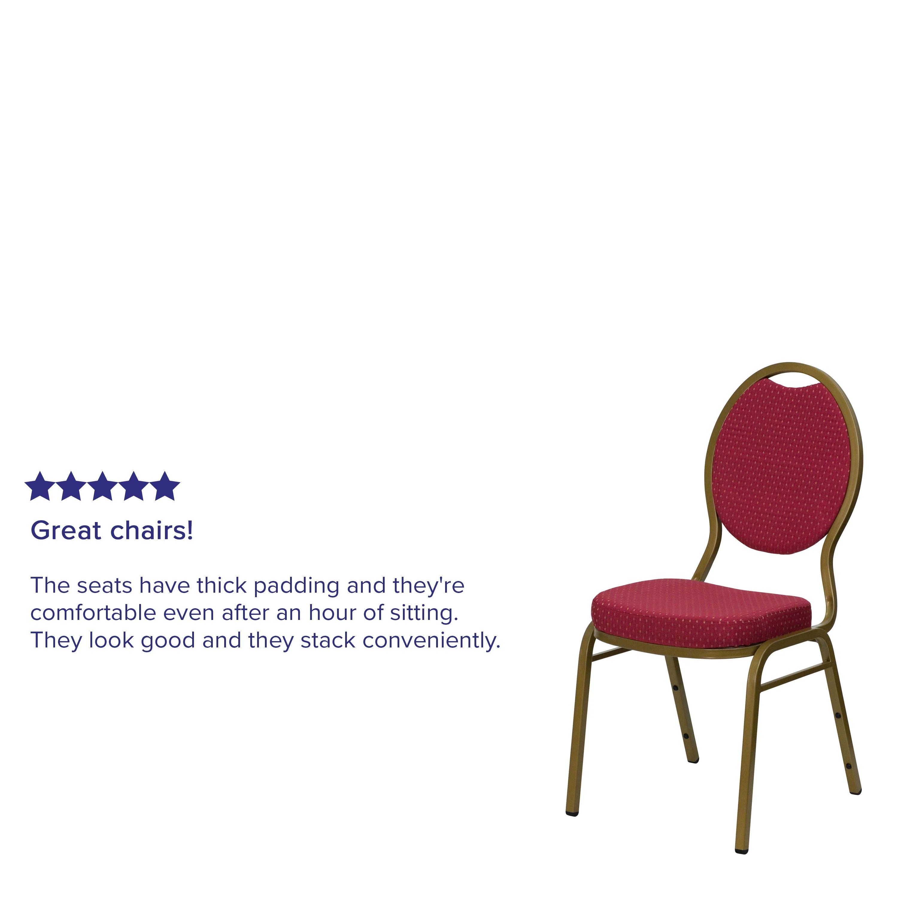 HERCULES Series Teardrop Back Stacking Banquet Chair - Image 4