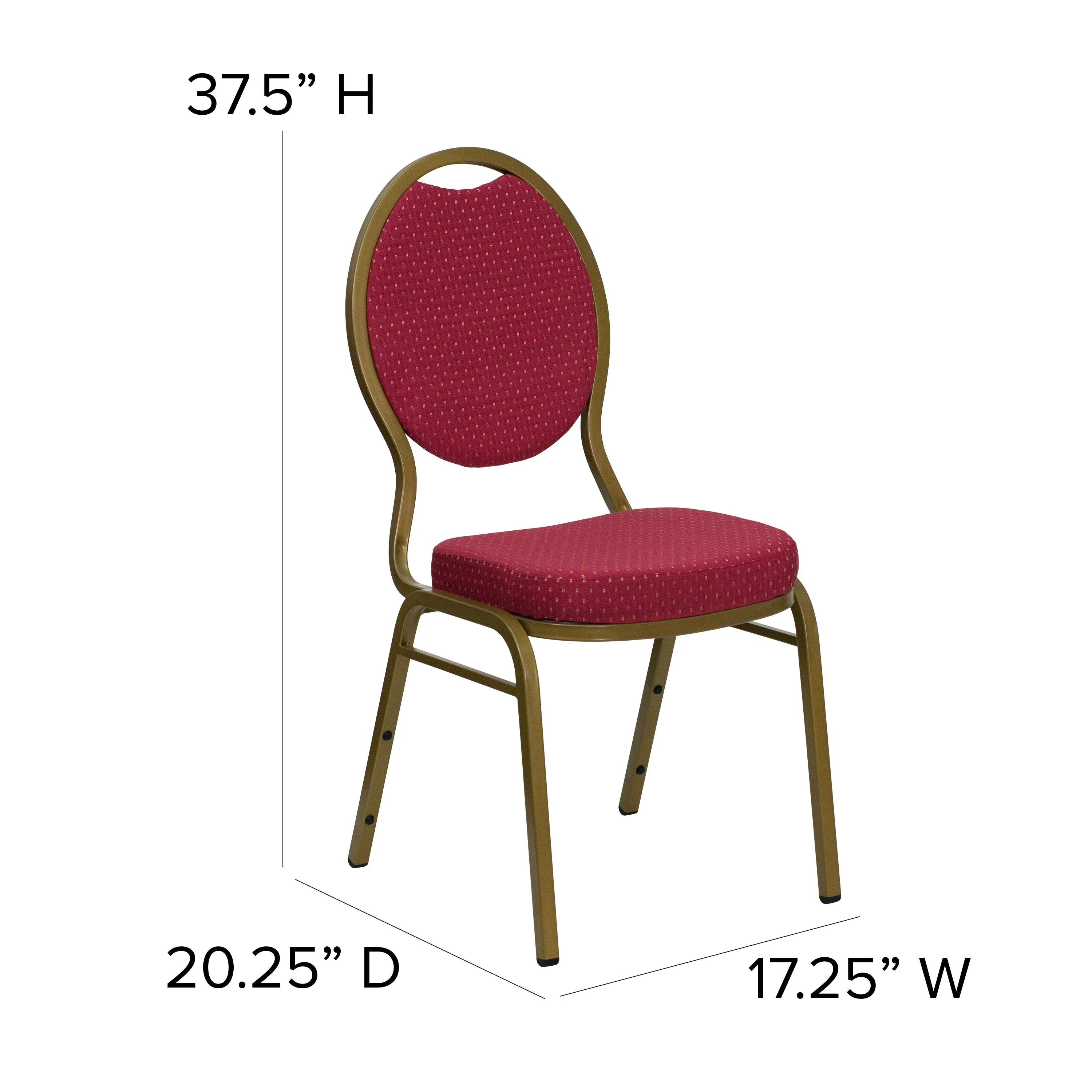 HERCULES Series Teardrop Back Stacking Banquet Chair - Image 6