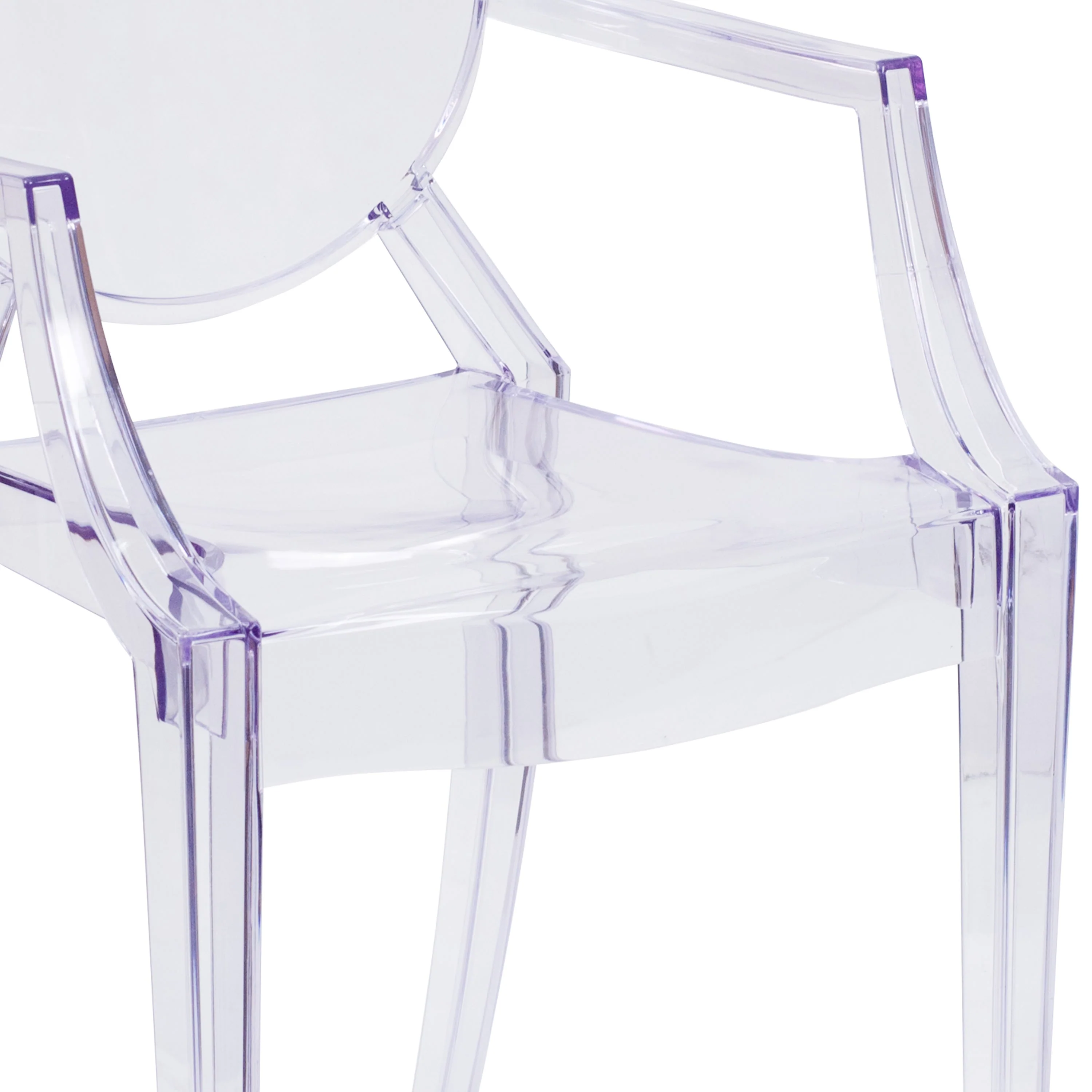 Oval Back Ghost Chair with Arms - Image 11