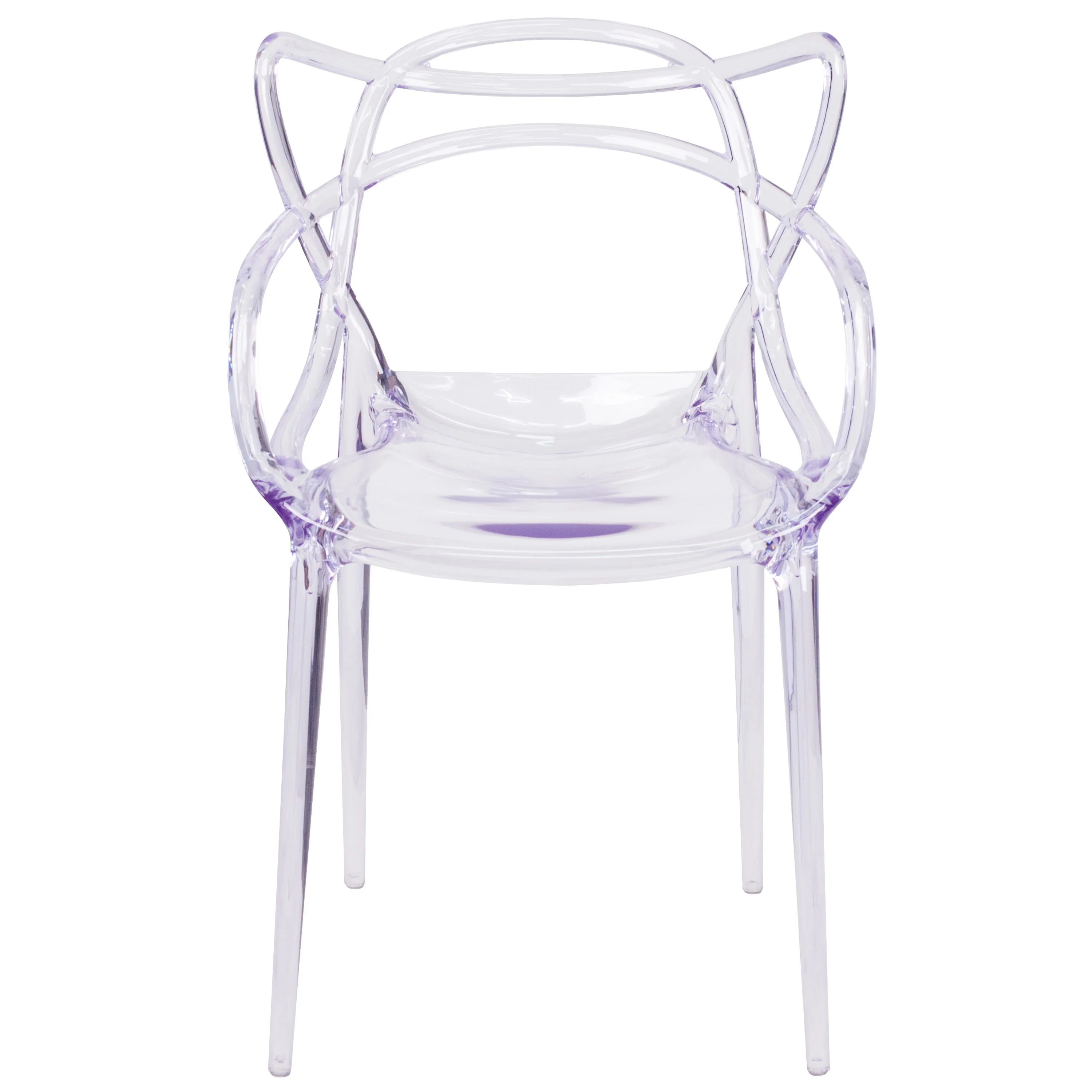 Nesting Series Transparent Fluid Style Stacking Side Chair - Image 10