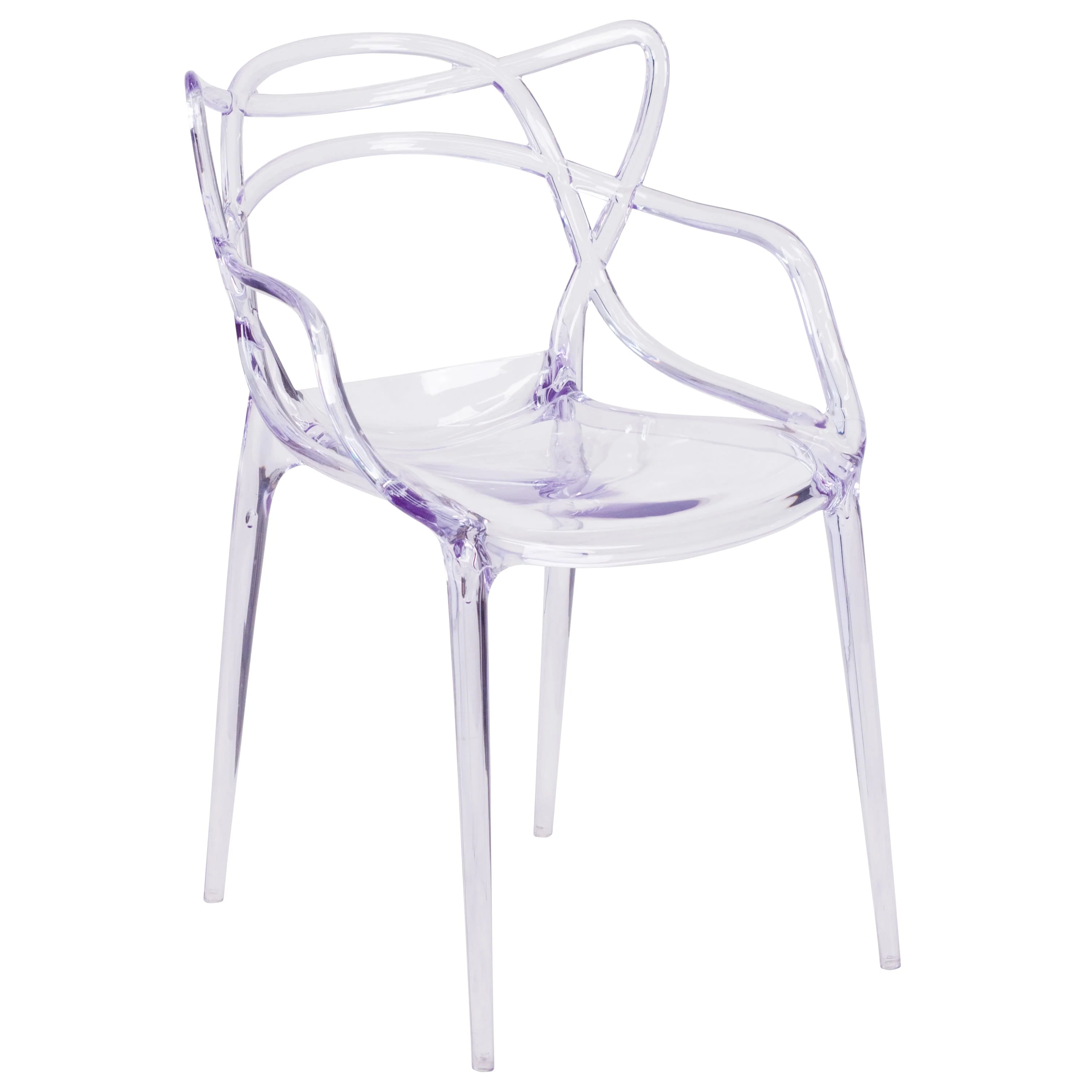 Nesting Series Transparent Fluid Style Stacking Side Chair - Image 13