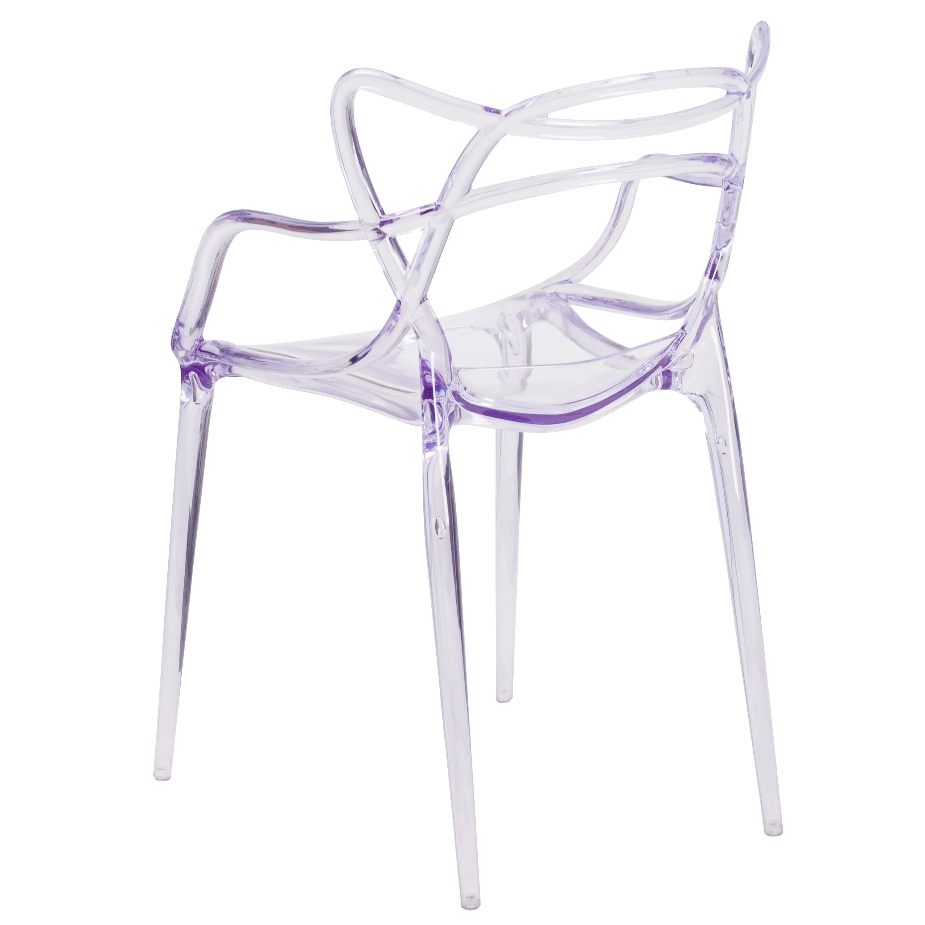 Nesting Series Transparent Fluid Style Stacking Side Chair - Image 7