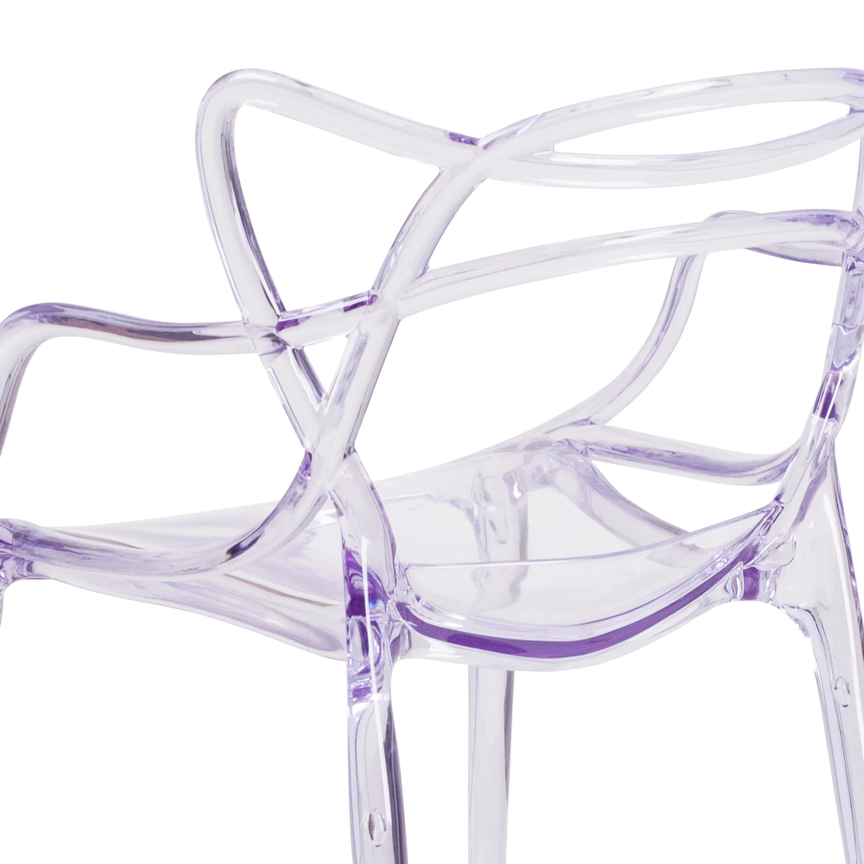Nesting Series Transparent Fluid Style Stacking Side Chair - Image 8