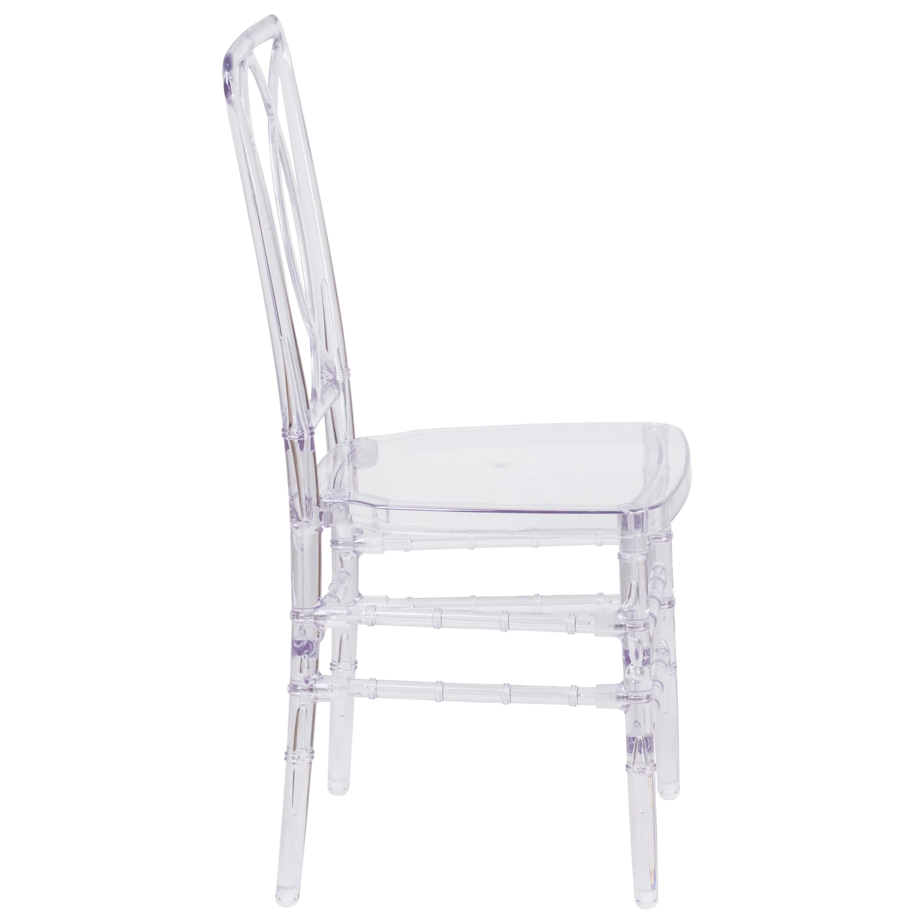 Flash Elegance Transparent Stacking Chair with Designer Back - Event Chair - UV Resistant - Image 9