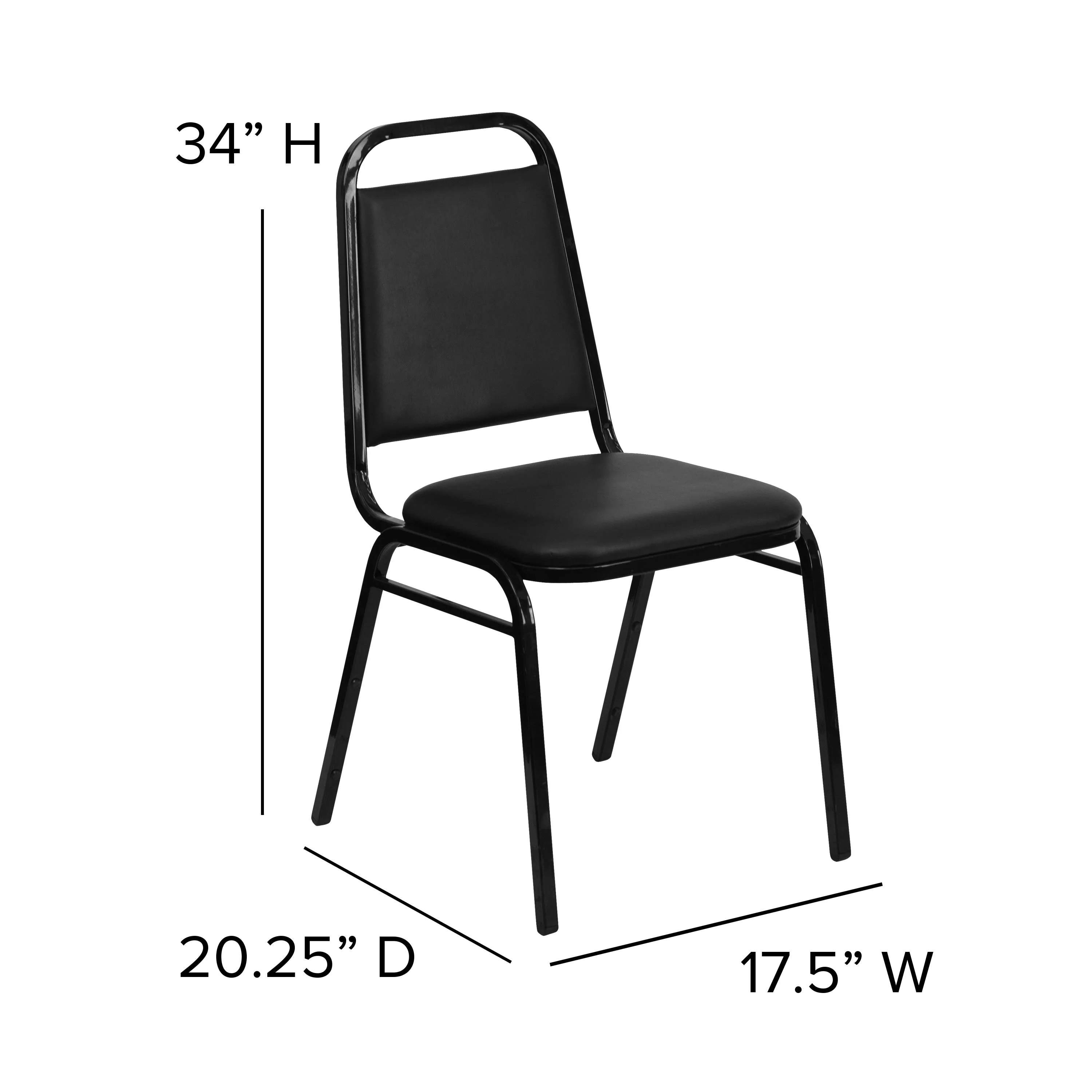 HERCULES Series Trapezoidal Back Stacking Banquet Chair with 1.5" Thick Seat - Image 19