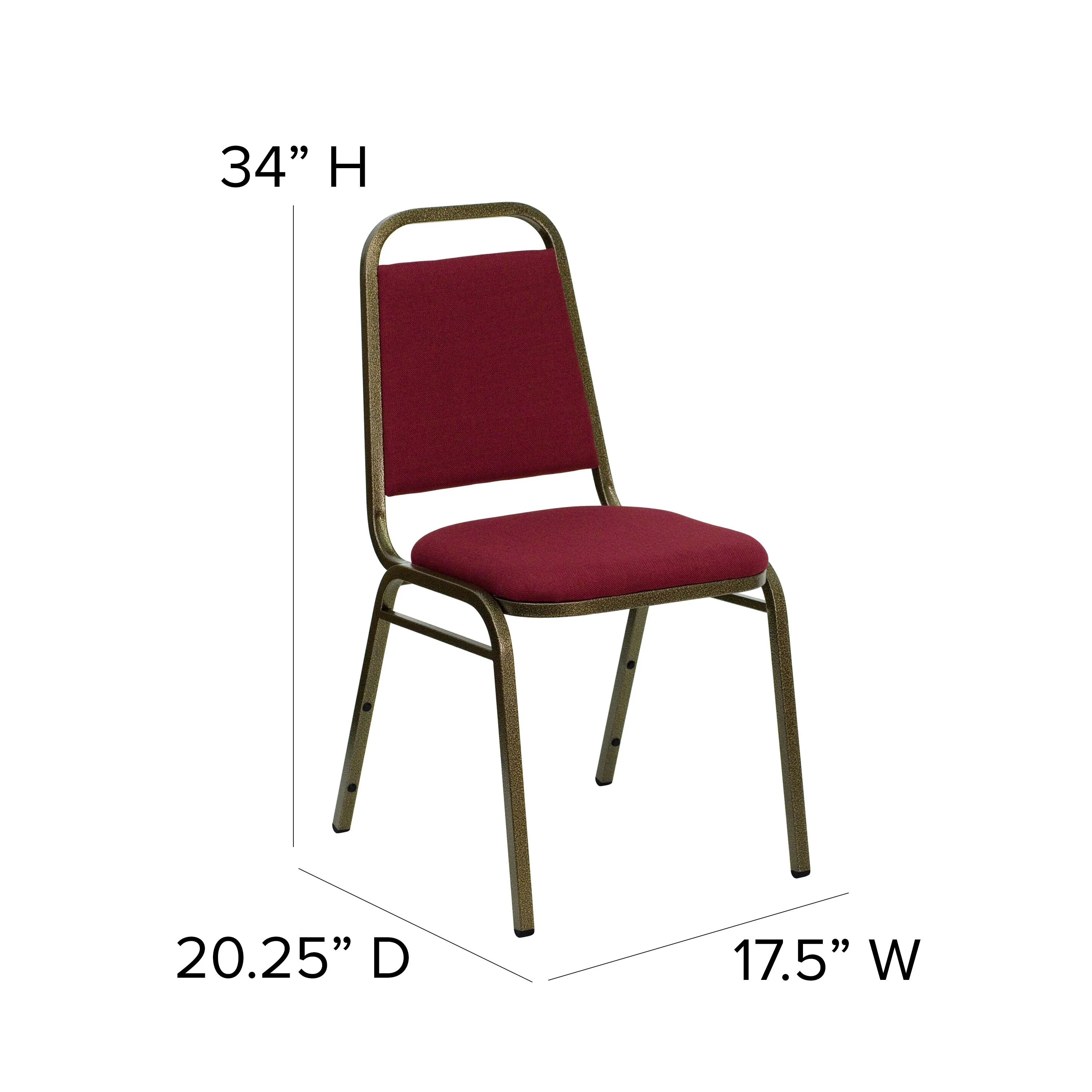 HERCULES Series Trapezoidal Back Stacking Banquet Chair with 1.5" Thick Seat - Image 31