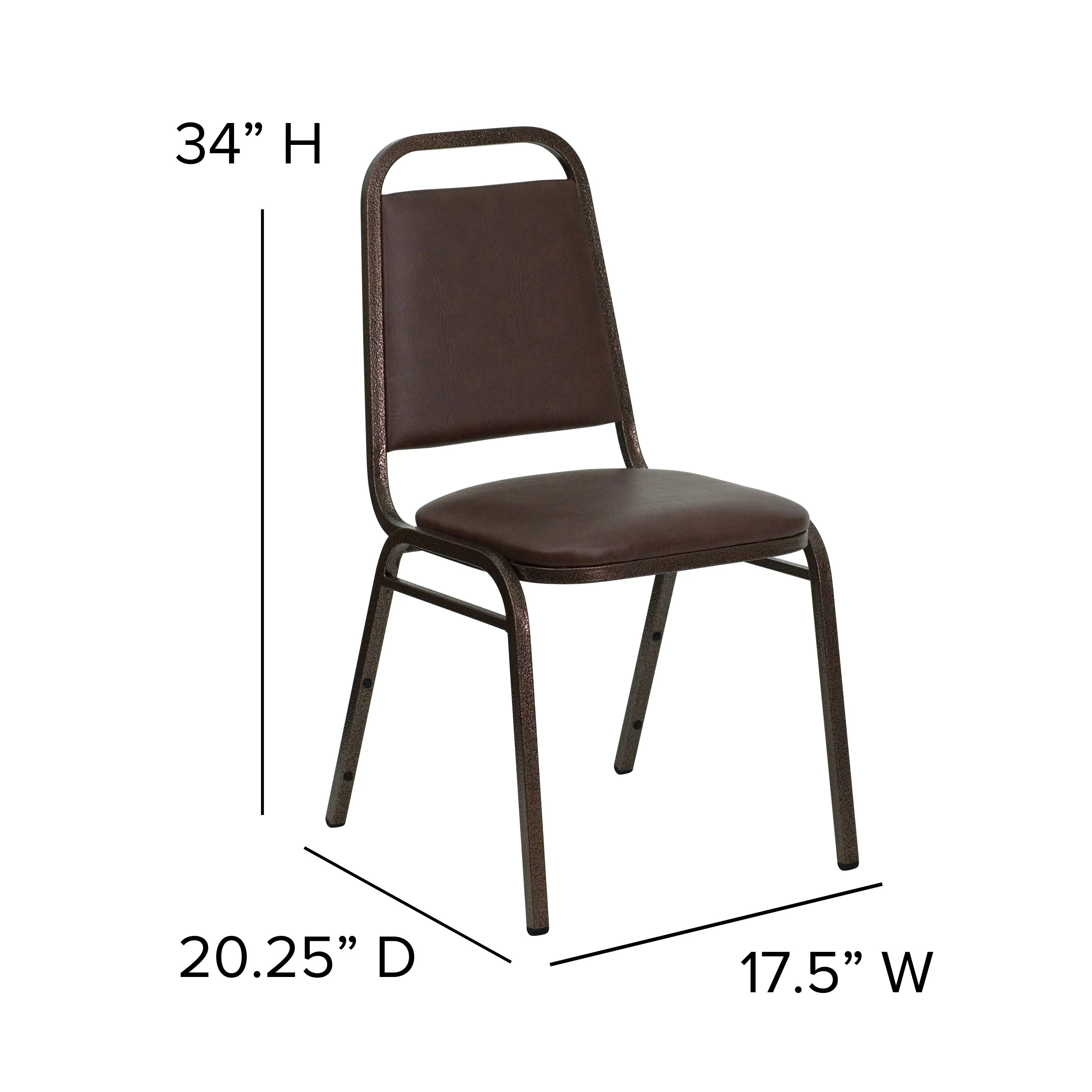 HERCULES Series Trapezoidal Back Stacking Banquet Chair with 1.5" Thick Seat - Image 44