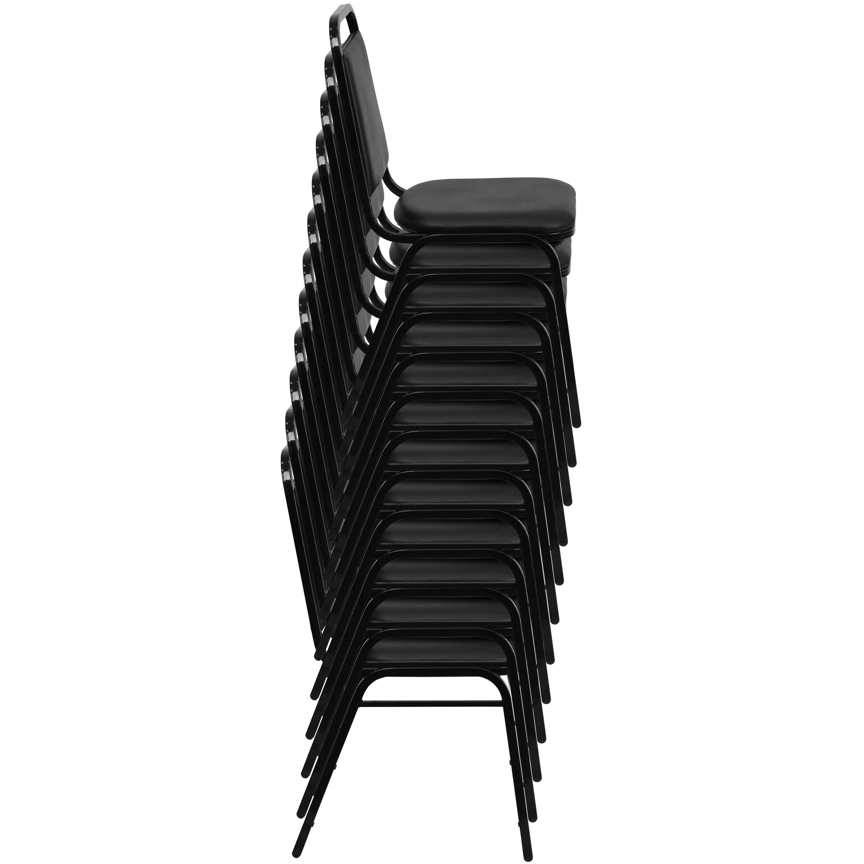 HERCULES Series Trapezoidal Back Stacking Banquet Chair with 1.5" Thick Seat - Image 8