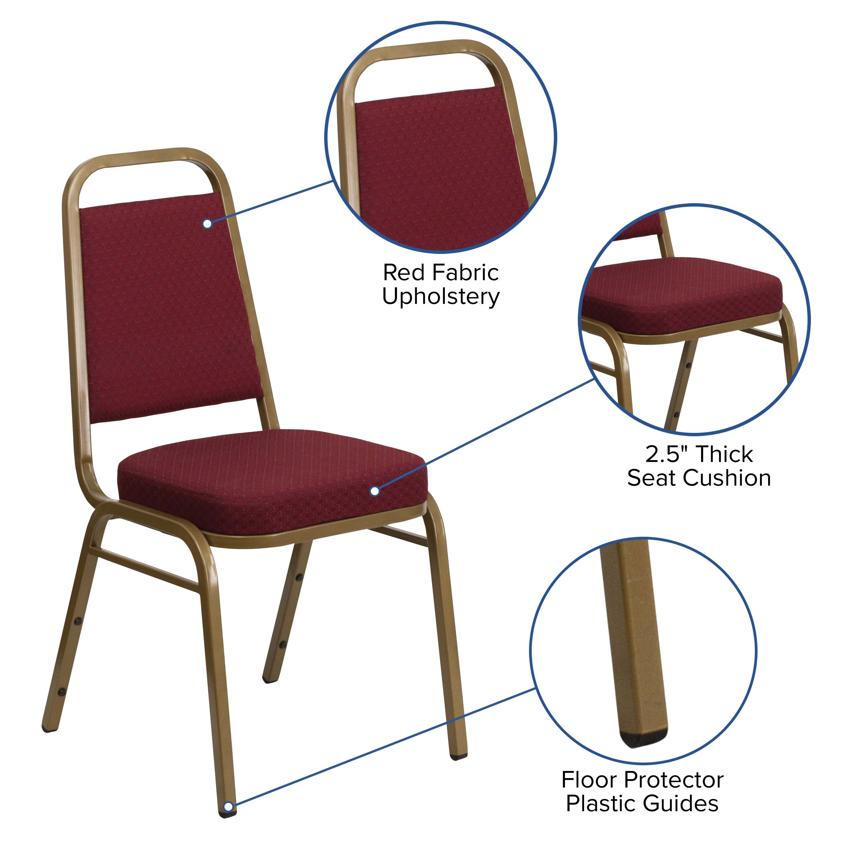 HERCULES Series Trapezoidal Back Stacking Banquet Chair with 2.5" Thick Seat - Image 18