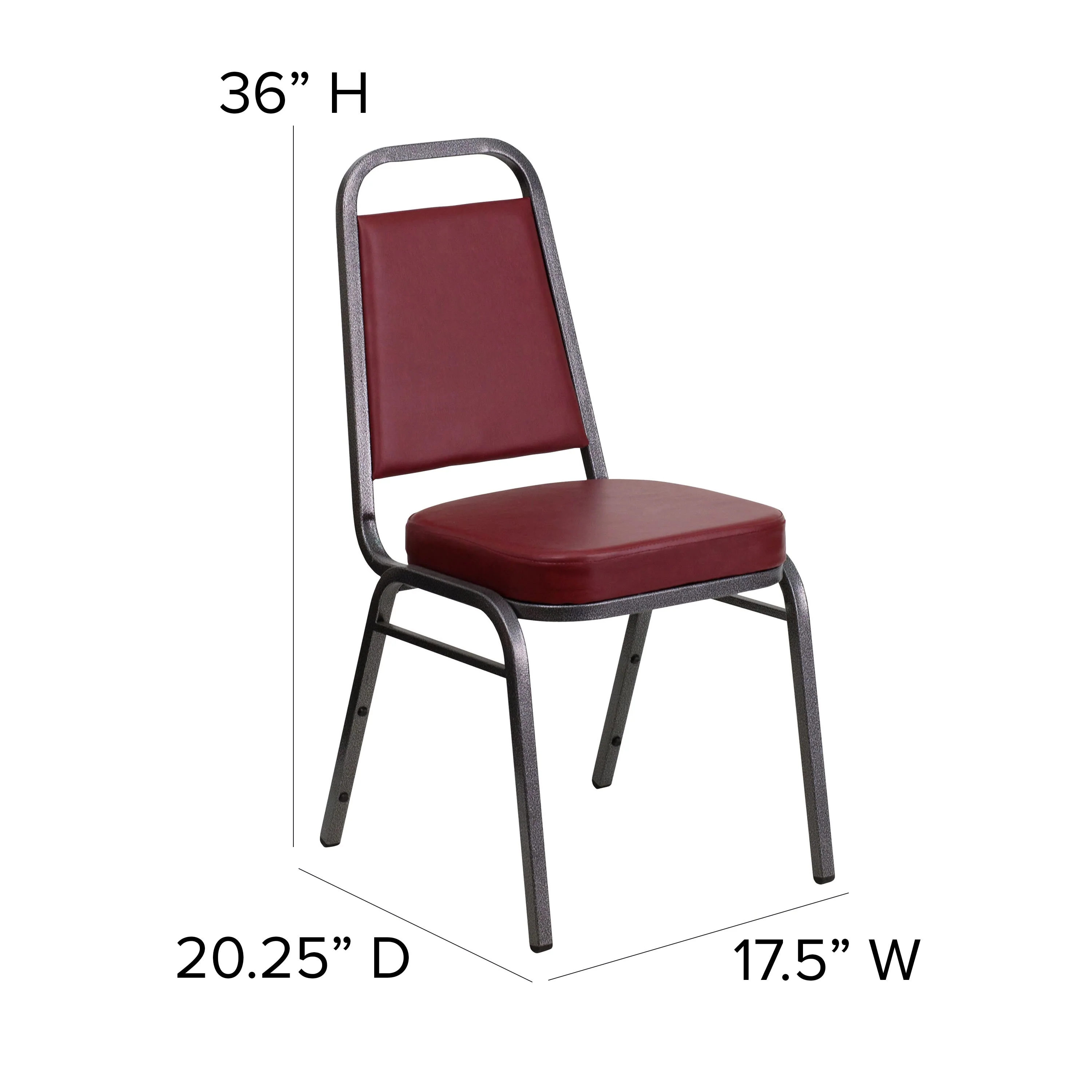 HERCULES Series Trapezoidal Back Stacking Banquet Chair with 2.5" Thick Seat - Image 30
