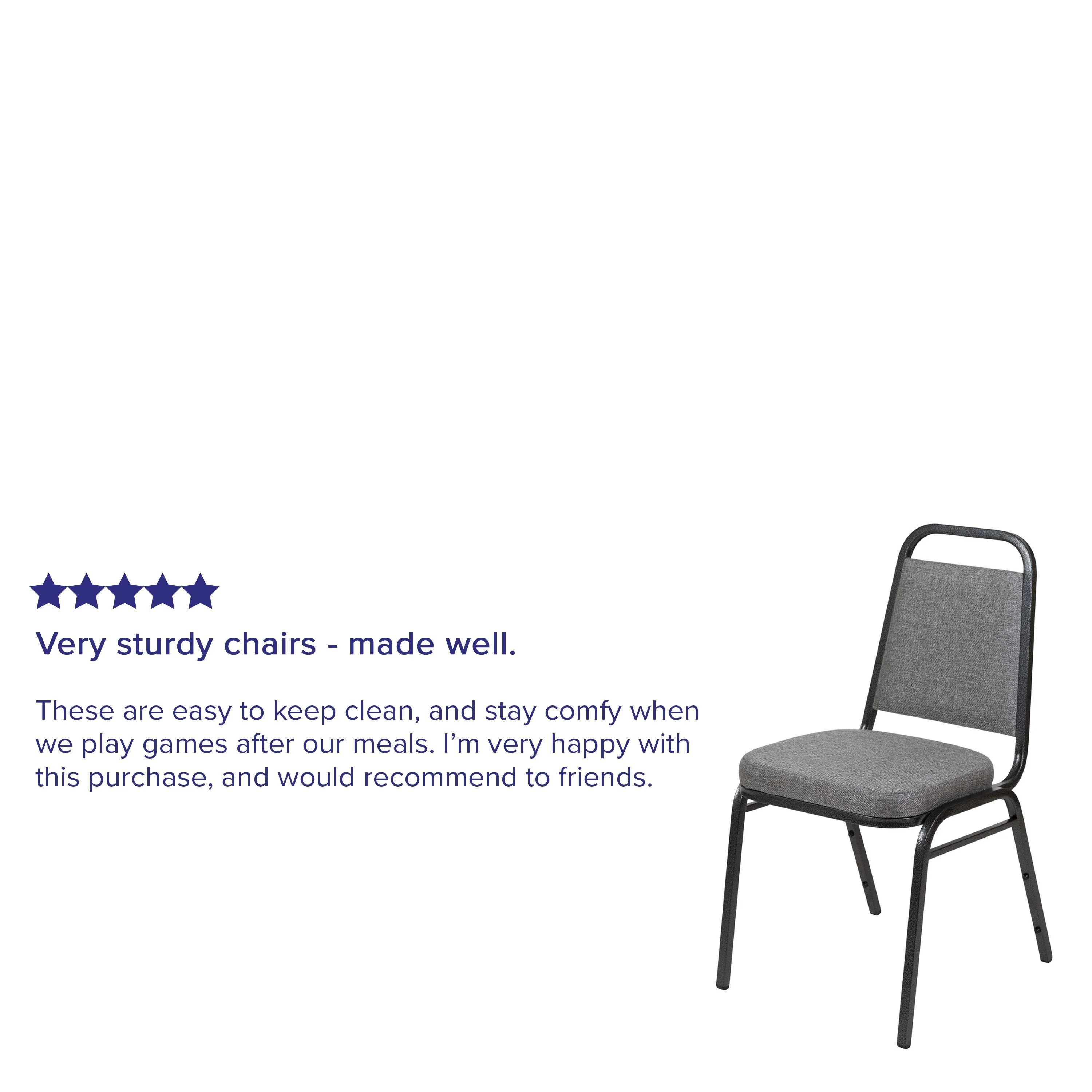 HERCULES Series Trapezoidal Back Stacking Banquet Chair with 2.5" Thick Seat - Image 80