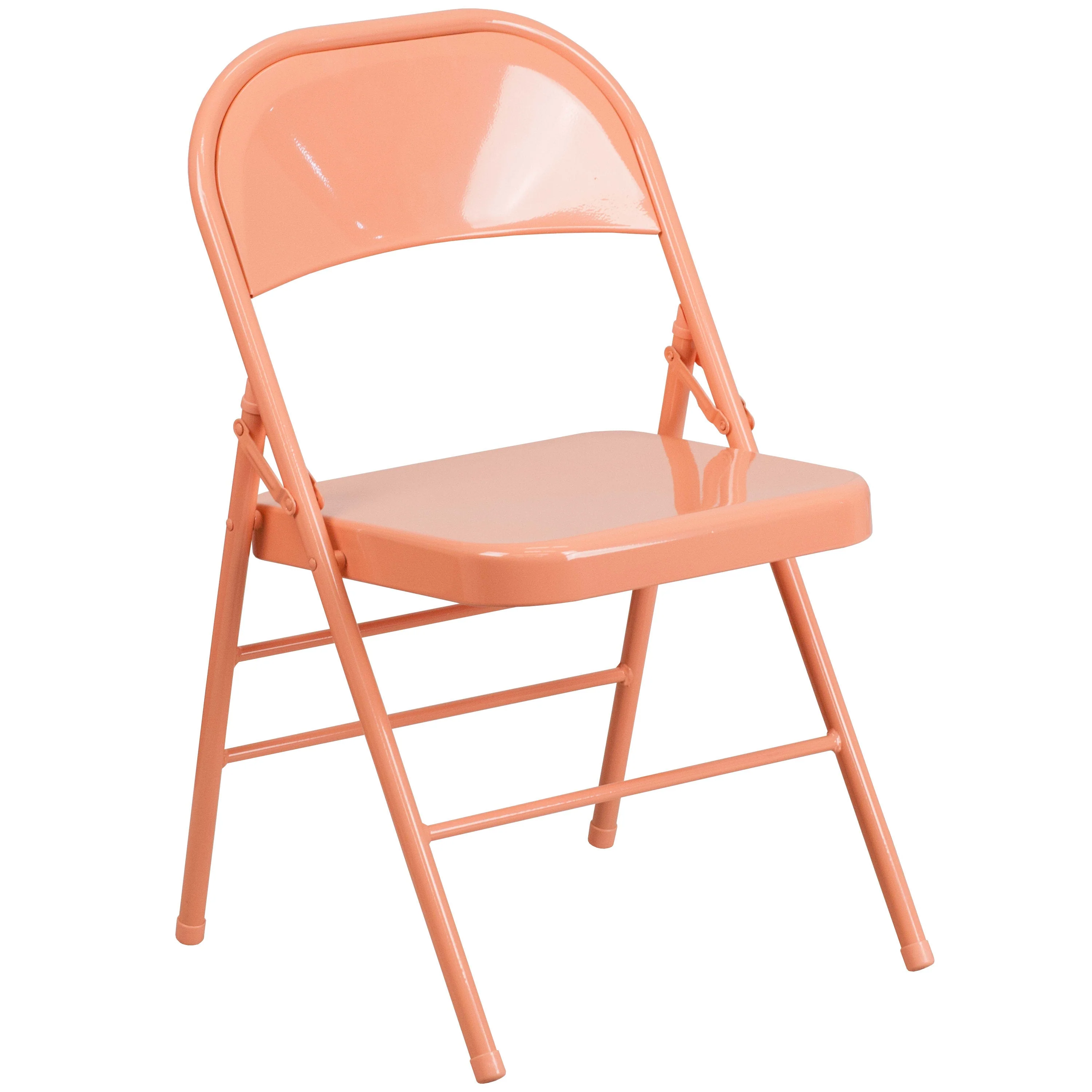 HERCULES COLORBURST Series Triple Braced & Double Hinged Metal Folding Chair - Image 102