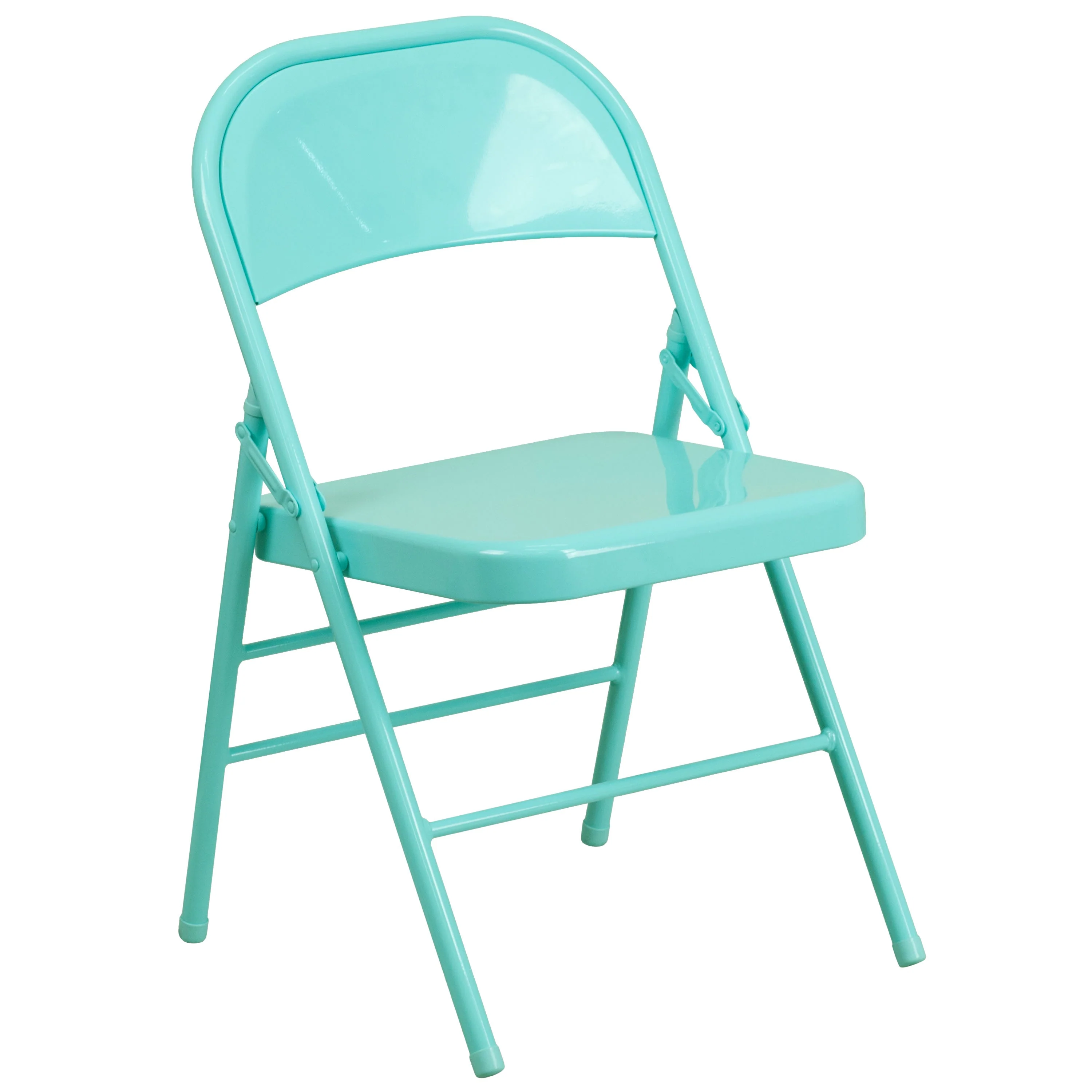 HERCULES COLORBURST Series Triple Braced & Double Hinged Metal Folding Chair - Image 103