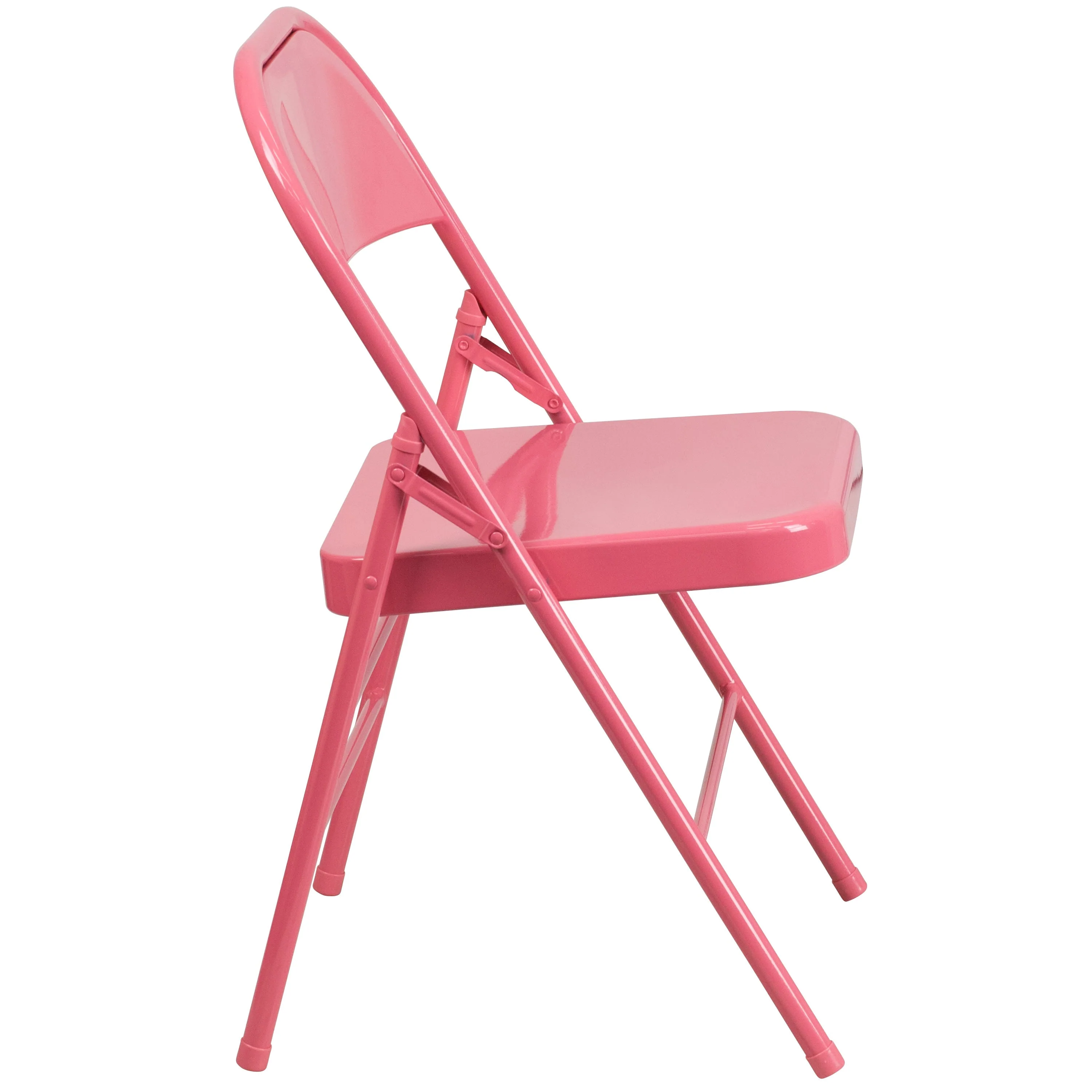 HERCULES COLORBURST Series Triple Braced & Double Hinged Metal Folding Chair - Image 33
