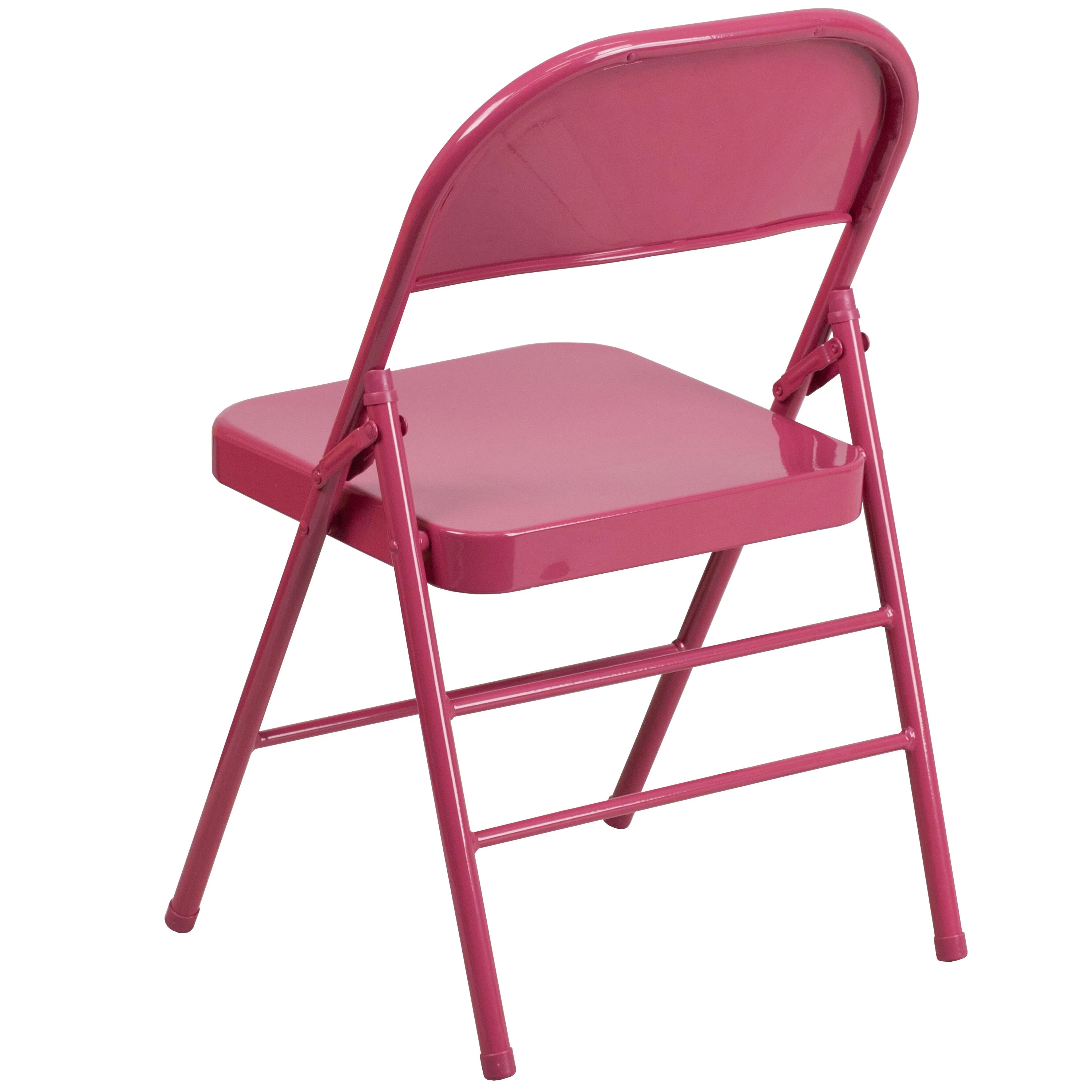 HERCULES COLORBURST Series Triple Braced & Double Hinged Metal Folding Chair - Image 54