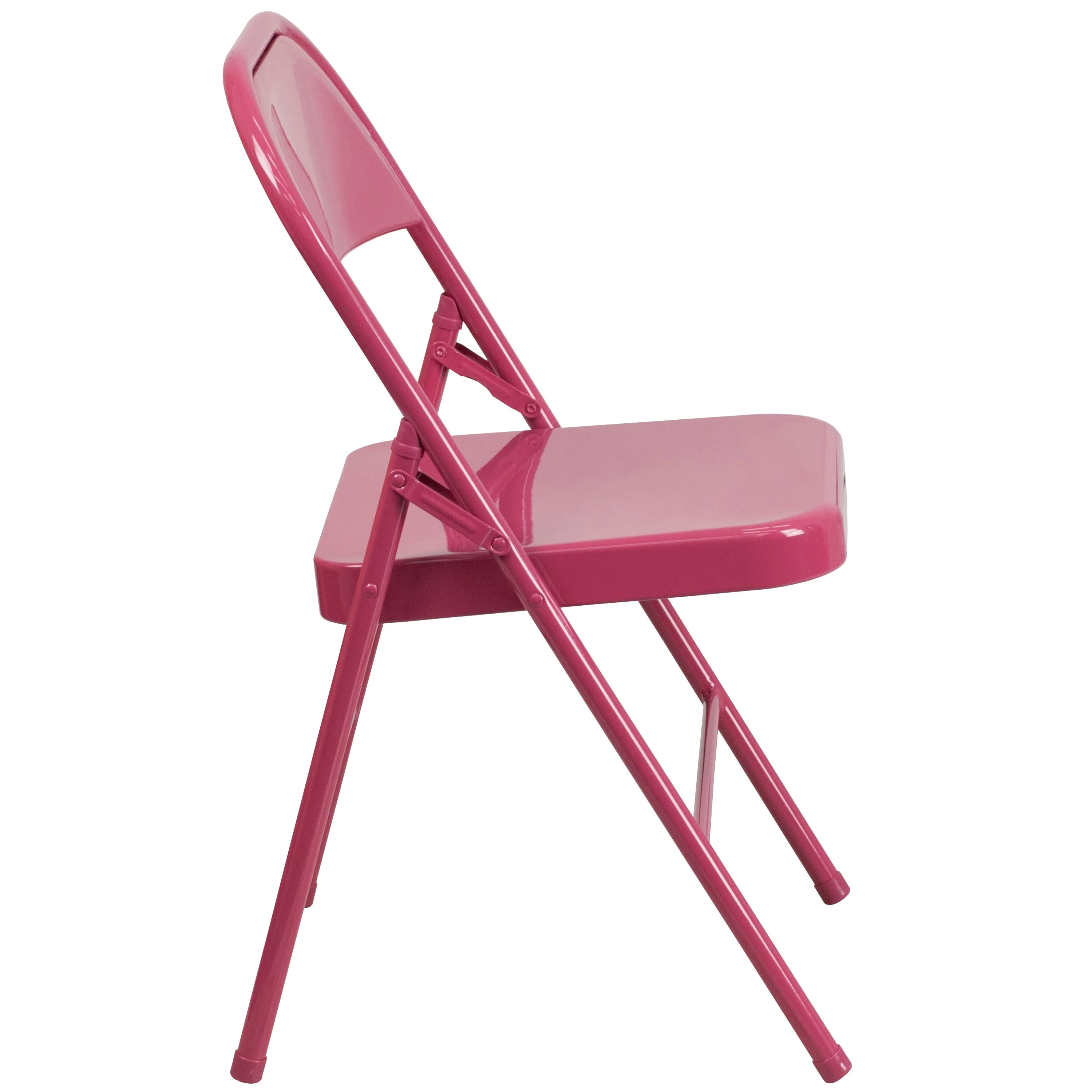 HERCULES COLORBURST Series Triple Braced & Double Hinged Metal Folding Chair - Image 56