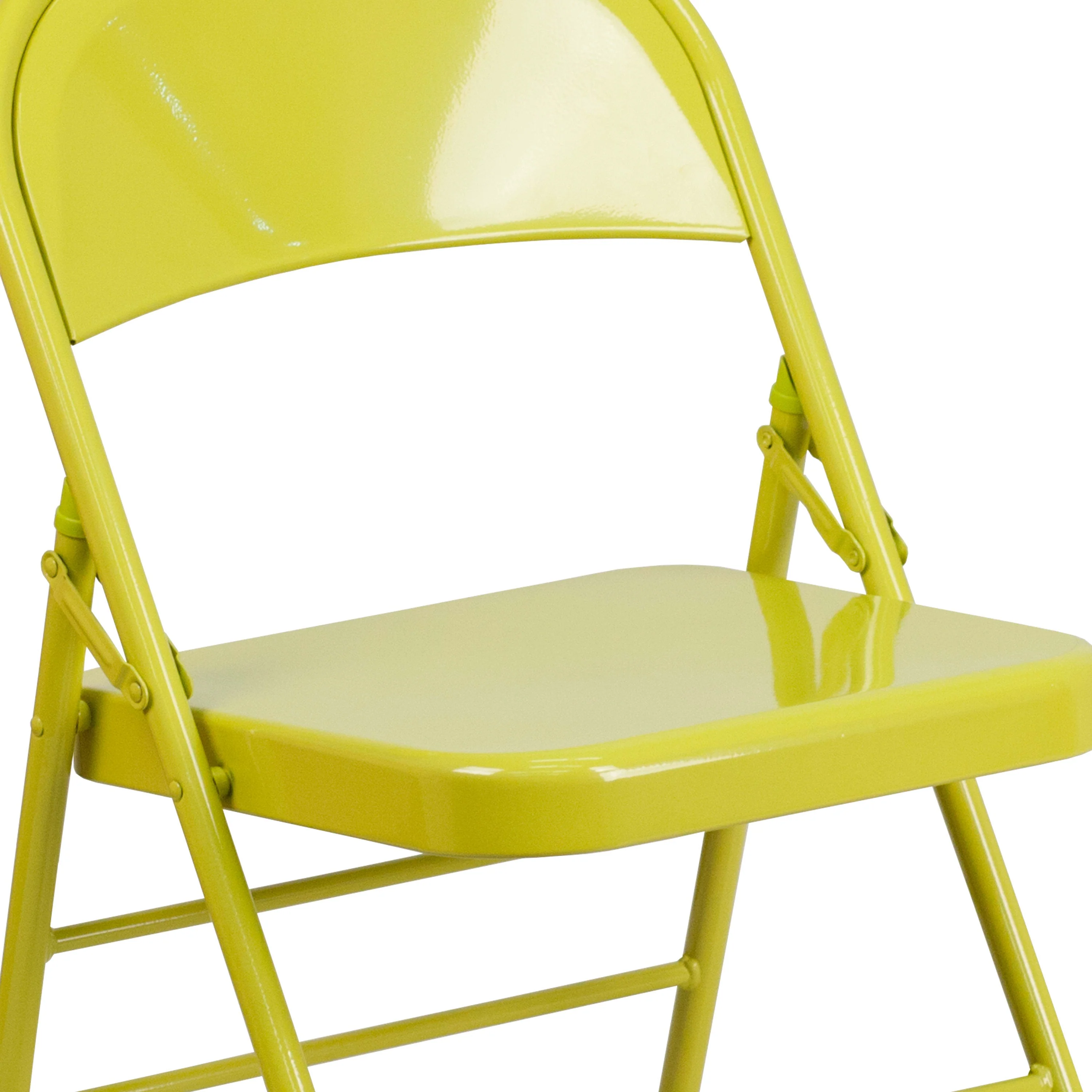 HERCULES COLORBURST Series Triple Braced & Double Hinged Metal Folding Chair - Image 79