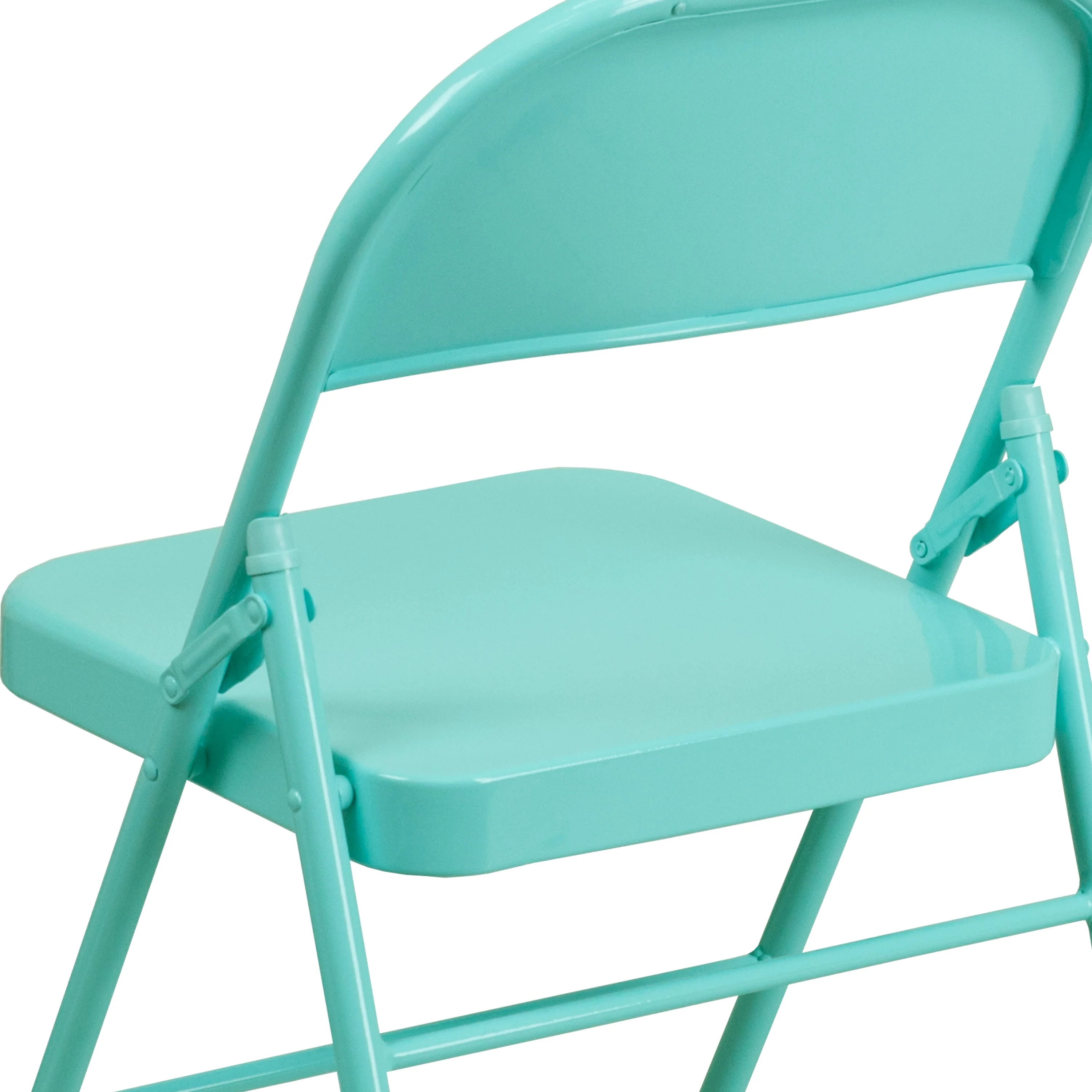HERCULES COLORBURST Series Triple Braced & Double Hinged Metal Folding Chair - Image 91