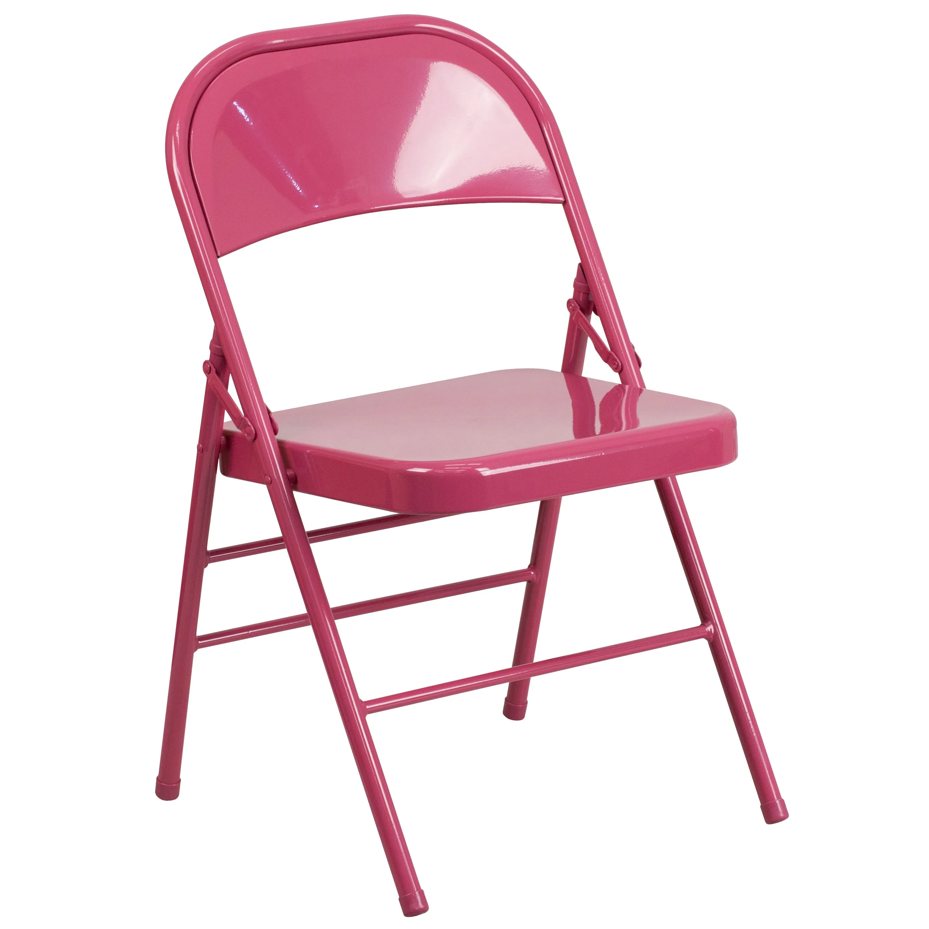 HERCULES COLORBURST Series Triple Braced & Double Hinged Metal Folding Chair - Image 99