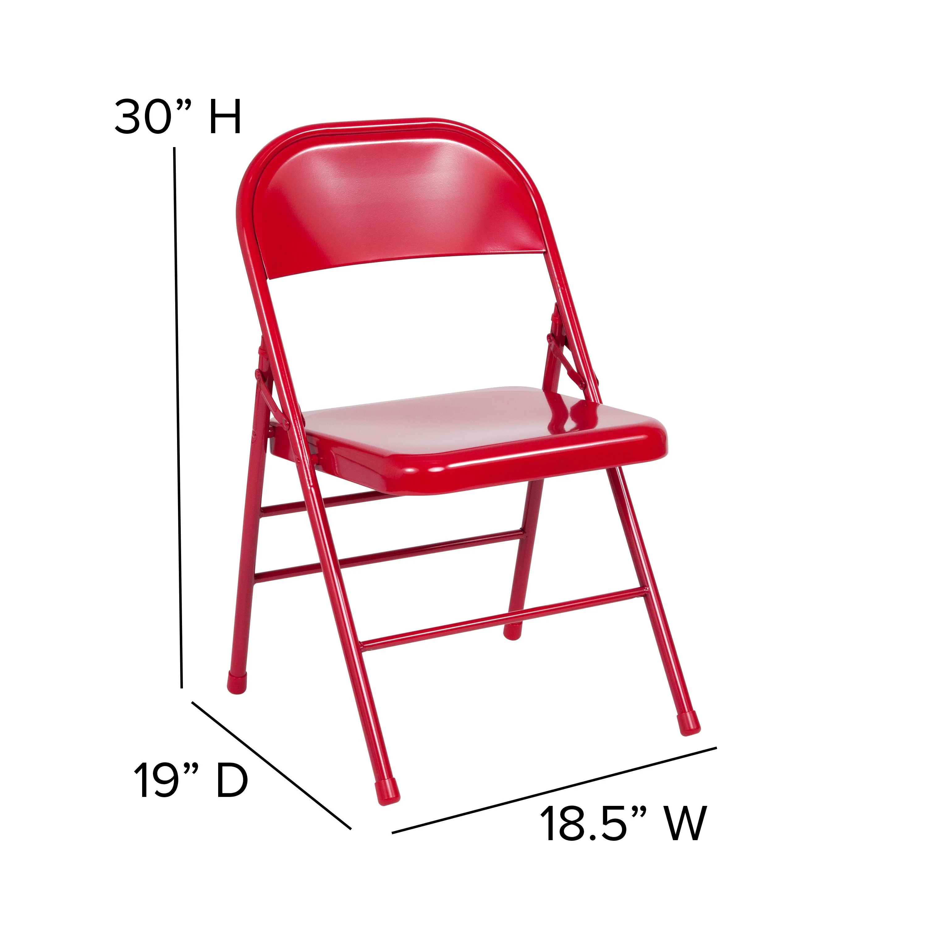 HERCULES Series Triple Braced & Double Hinged Metal Folding Chair - Image 18