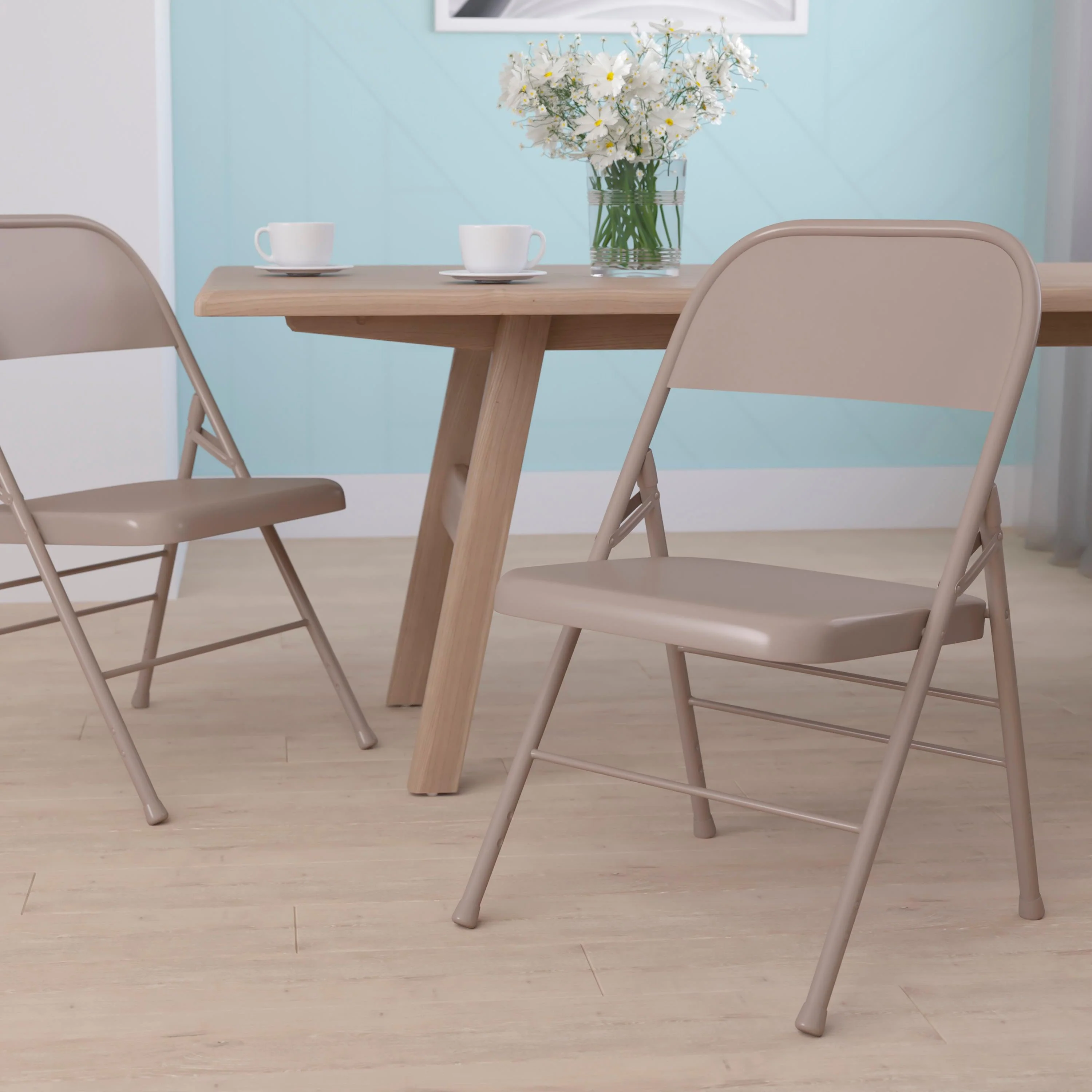 HERCULES Series Triple Braced & Double Hinged Metal Folding Chair - Image 26