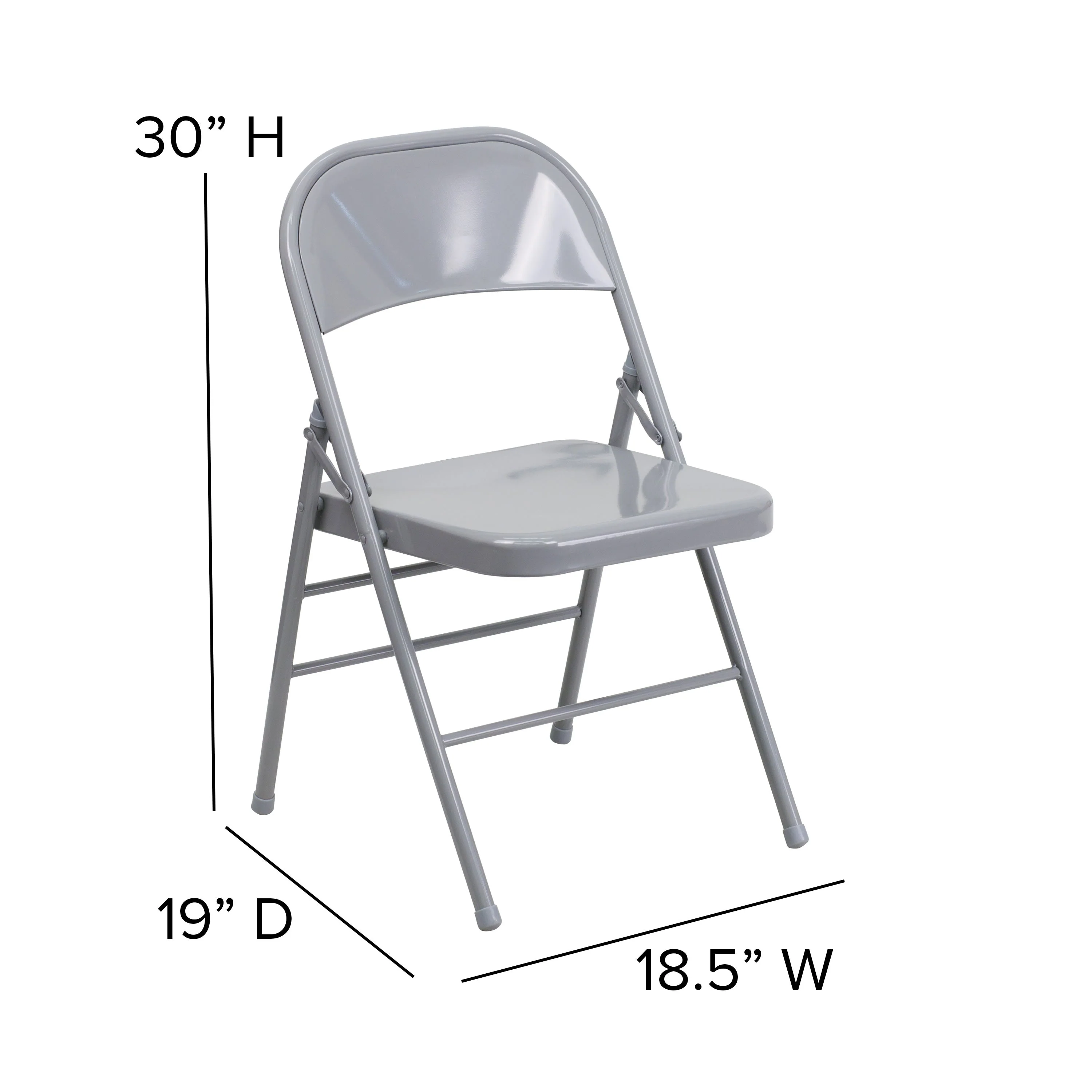HERCULES Series Triple Braced & Double Hinged Metal Folding Chair - Image 42