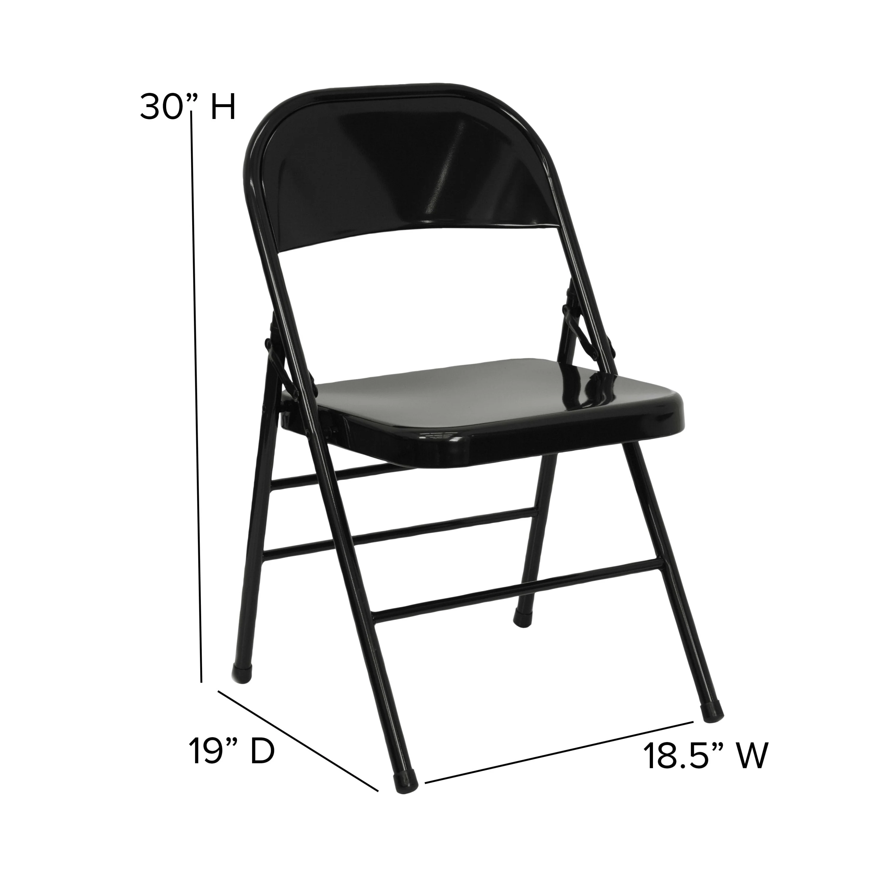 HERCULES Series Triple Braced & Double Hinged Metal Folding Chair - Image 6