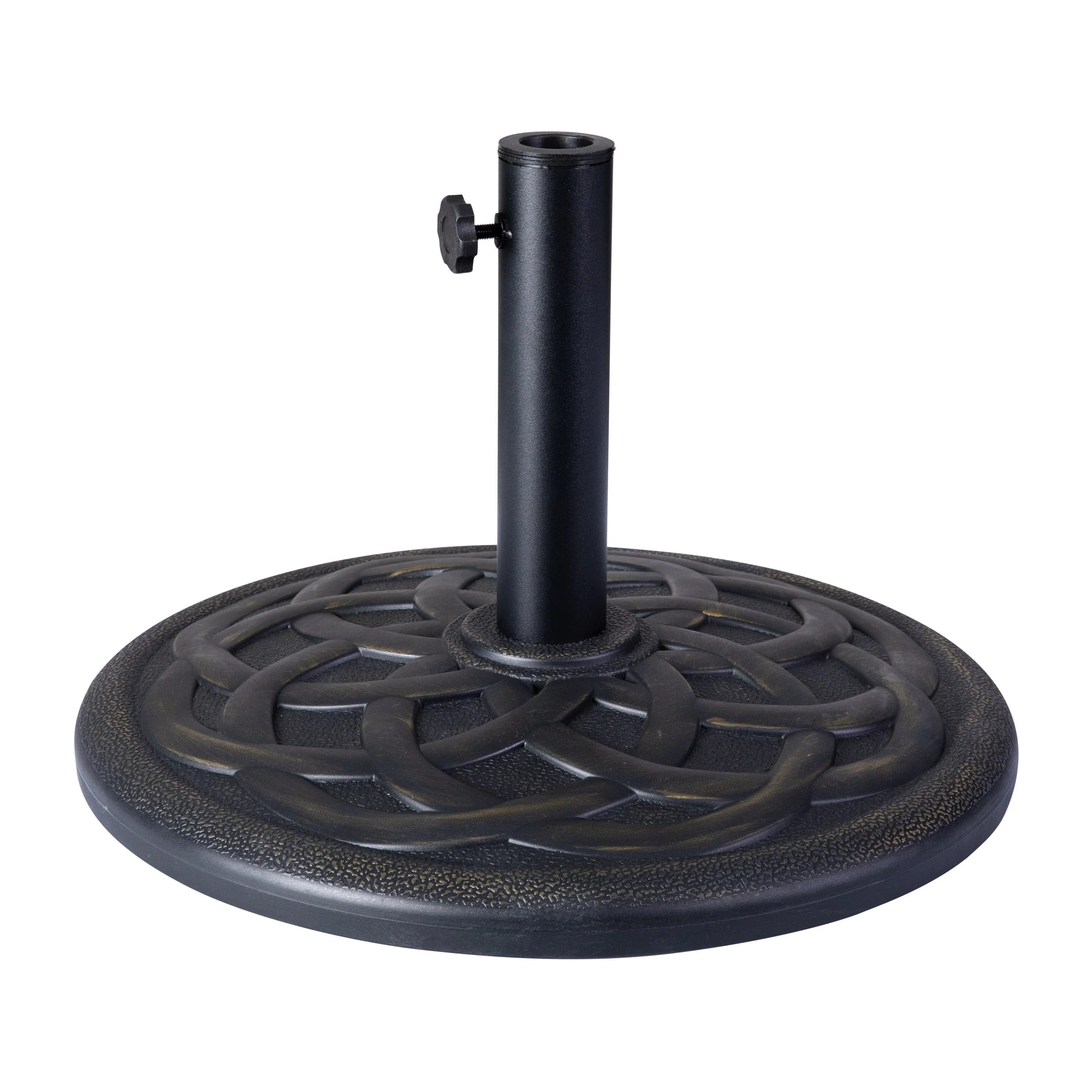 Kona Universal Cement Patio Umbrella Base with Weatherproof Plastic Polymer Coating - 19.25" Diameter - Image 19