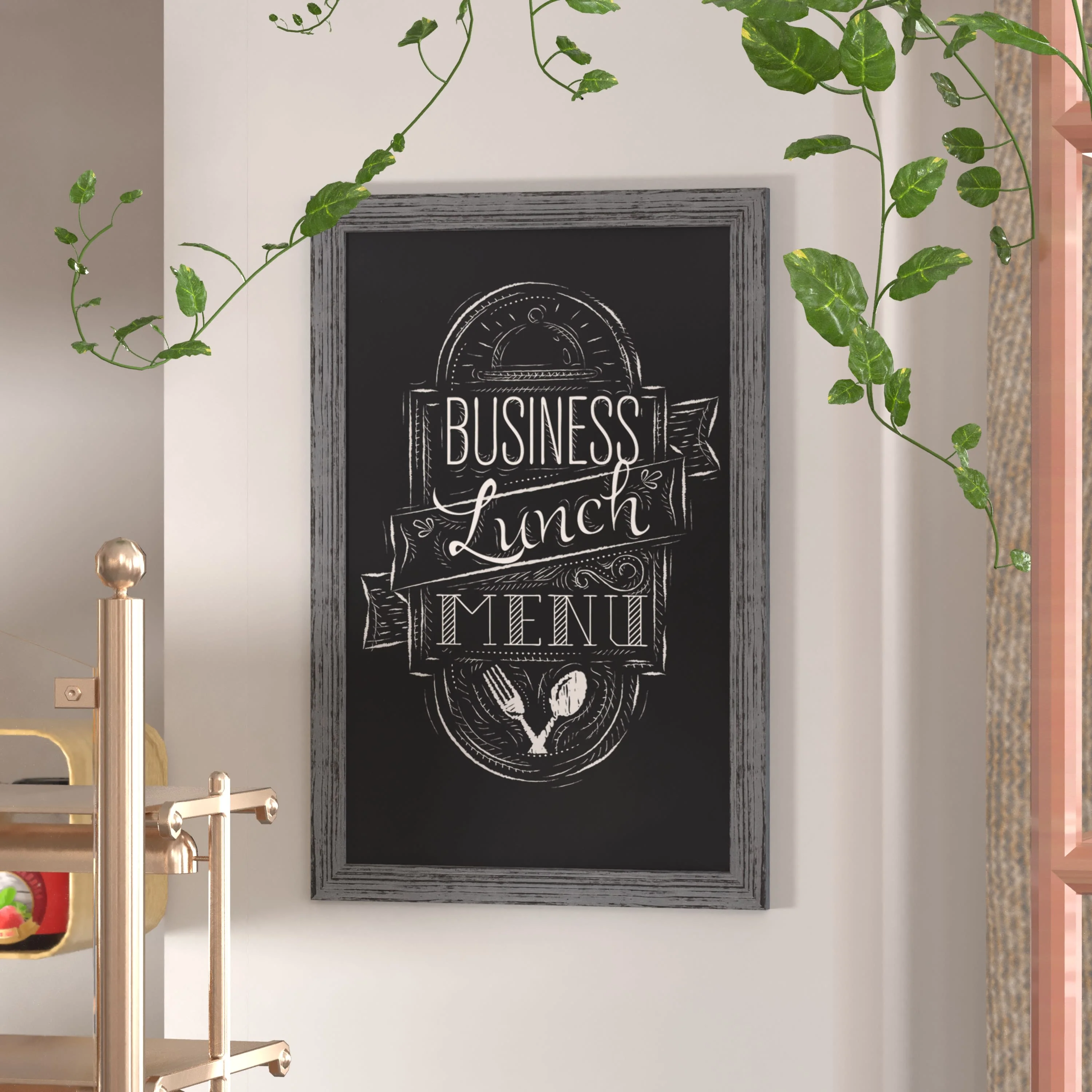 Canterbury Wall Mount Magnetic Chalkboard Sign with Eraser, Hanging Wall Chalkboard Memo Board for Home, School, or Business - Image 11