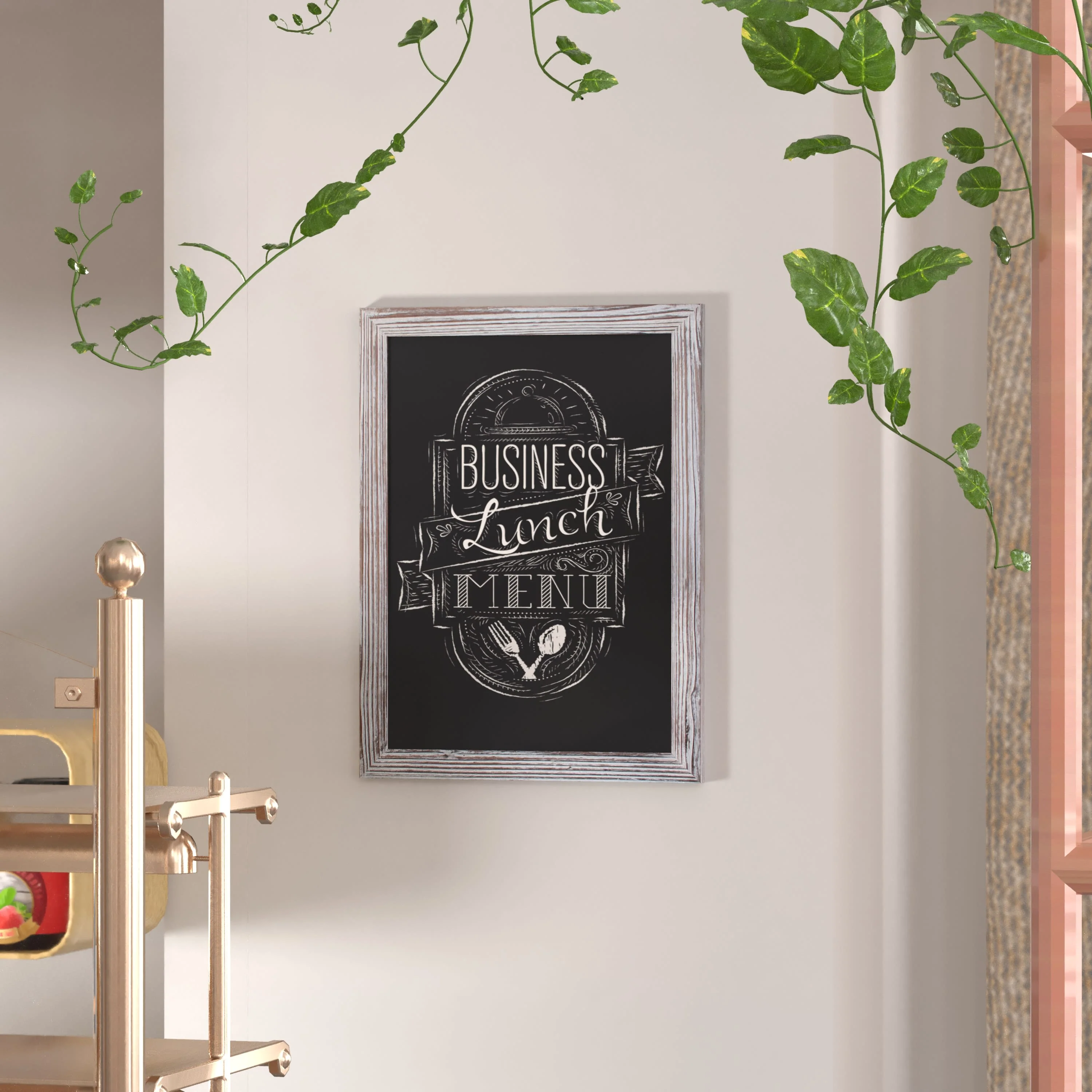 Canterbury Wall Mount Magnetic Chalkboard Sign with Eraser, Hanging Wall Chalkboard Memo Board for Home, School, or Business - Image 110