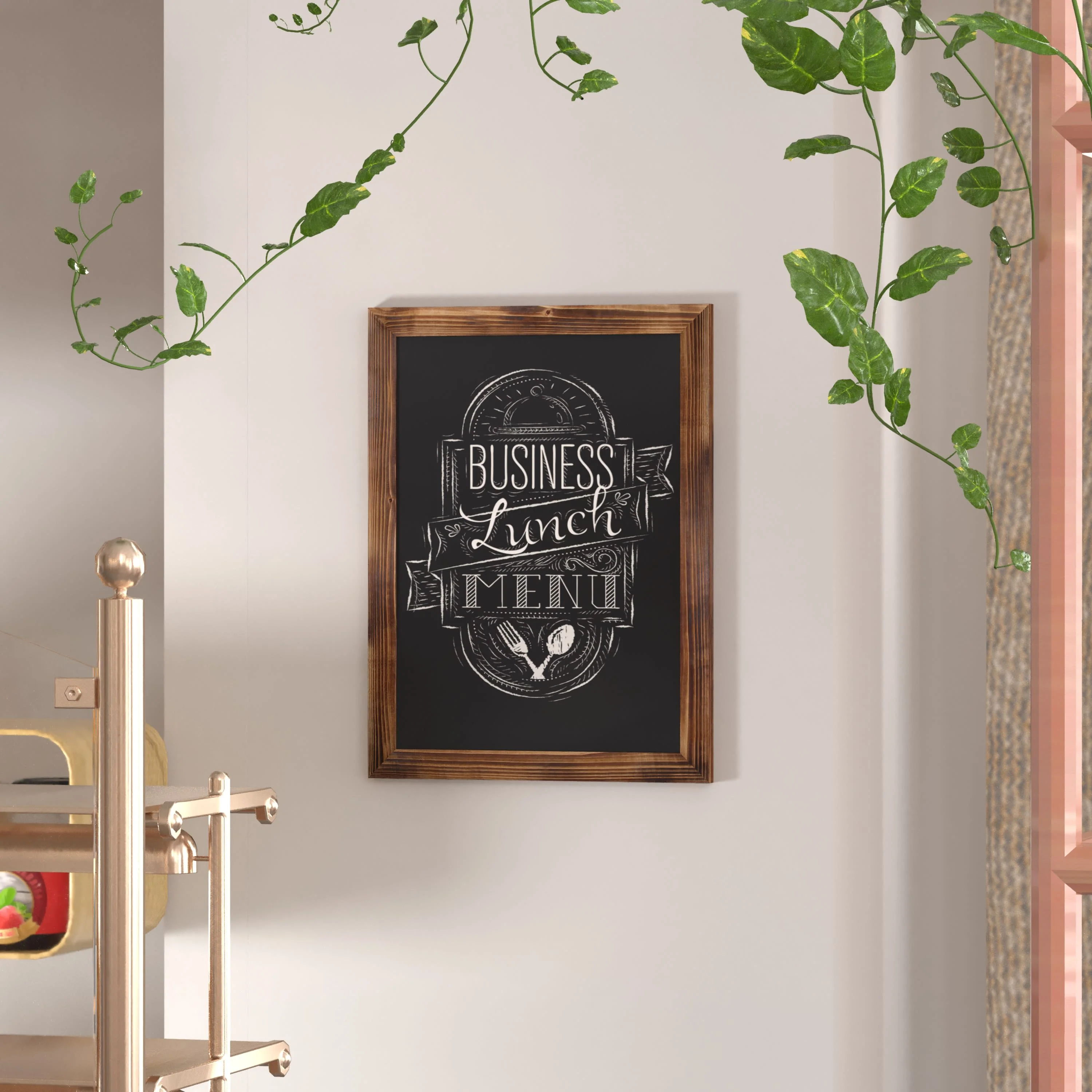 Canterbury Wall Mount Magnetic Chalkboard Sign with Eraser, Hanging Wall Chalkboard Memo Board for Home, School, or Business - Image 119