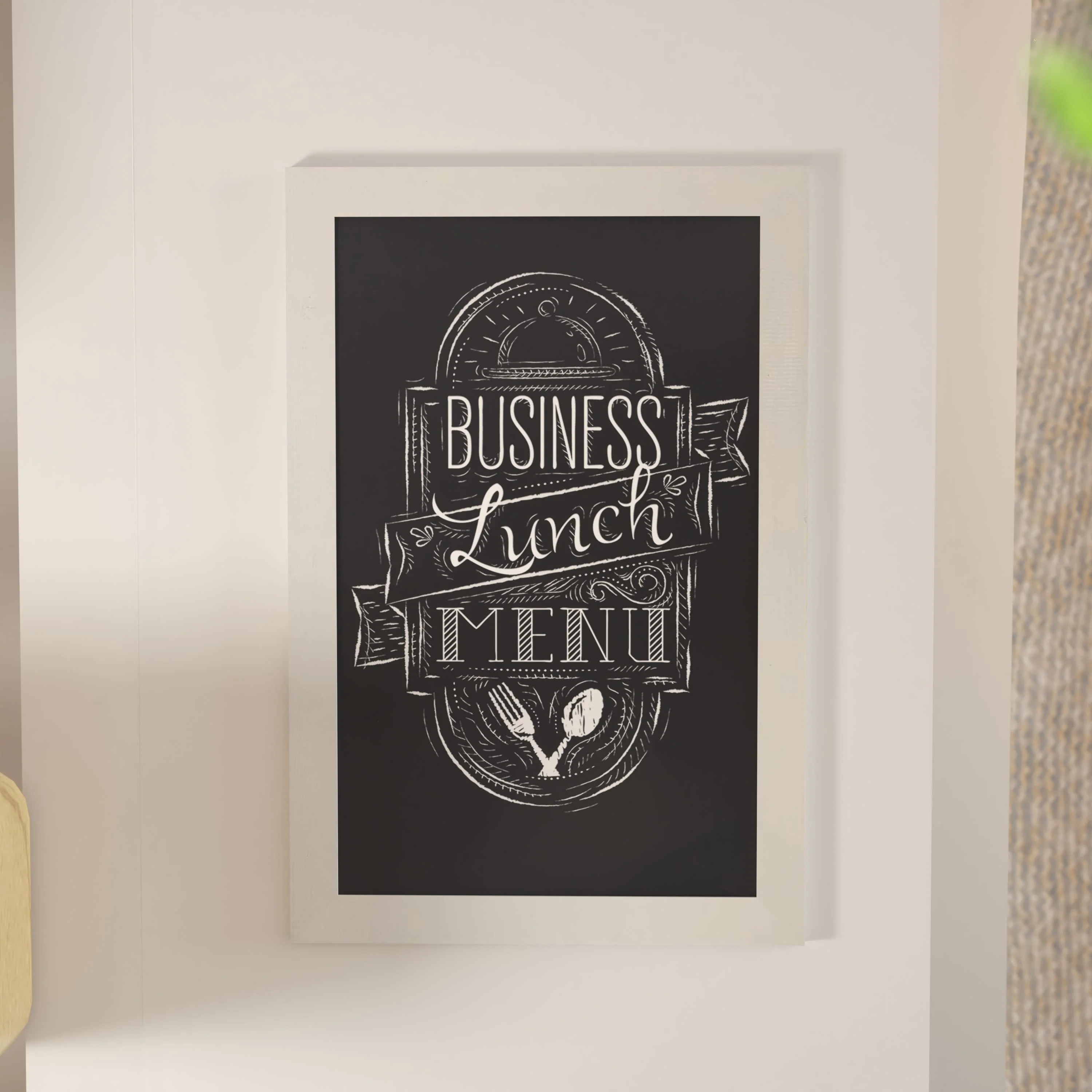 Canterbury Wall Mount Magnetic Chalkboard Sign with Eraser, Hanging Wall Chalkboard Memo Board for Home, School, or Business - Image 132