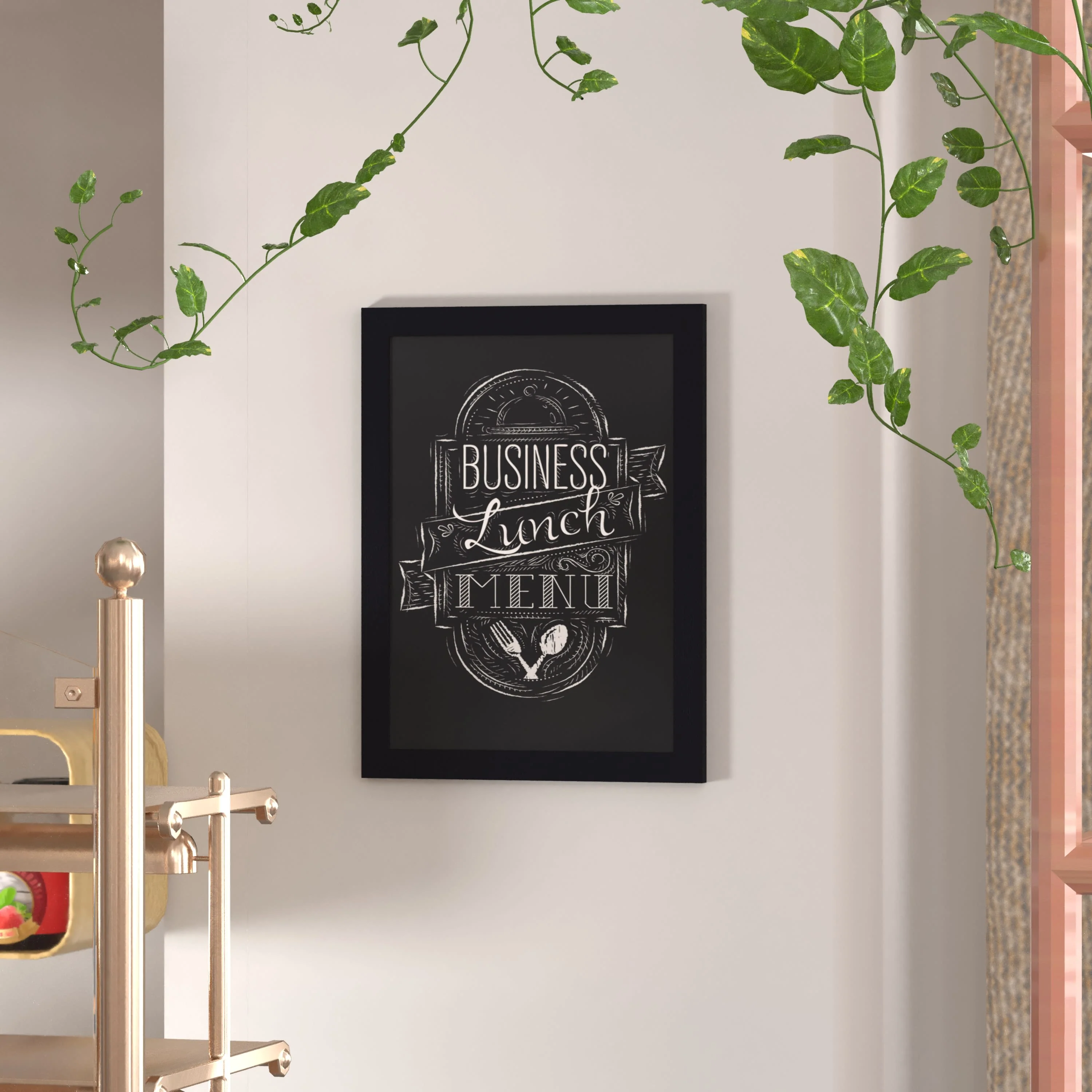 Canterbury Wall Mount Magnetic Chalkboard Sign with Eraser, Hanging Wall Chalkboard Memo Board for Home, School, or Business - Image 146