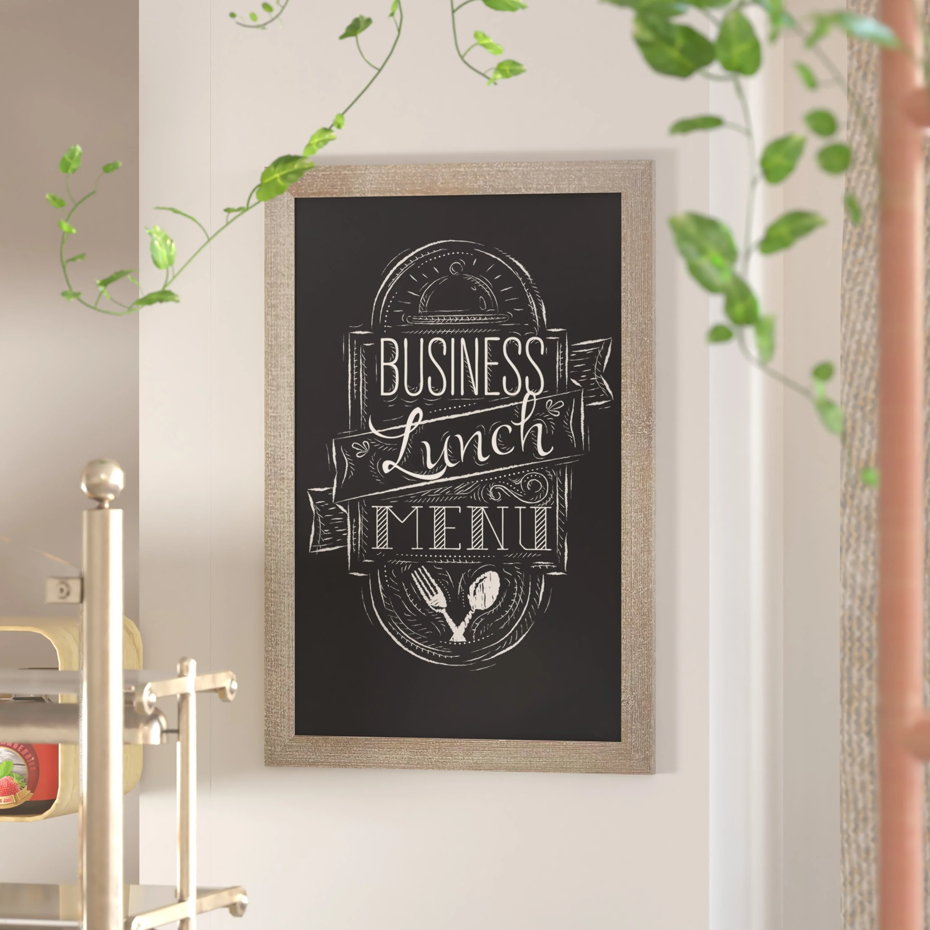 Canterbury Wall Mount Magnetic Chalkboard Sign with Eraser, Hanging Wall Chalkboard Memo Board for Home, School, or Business - Image 155