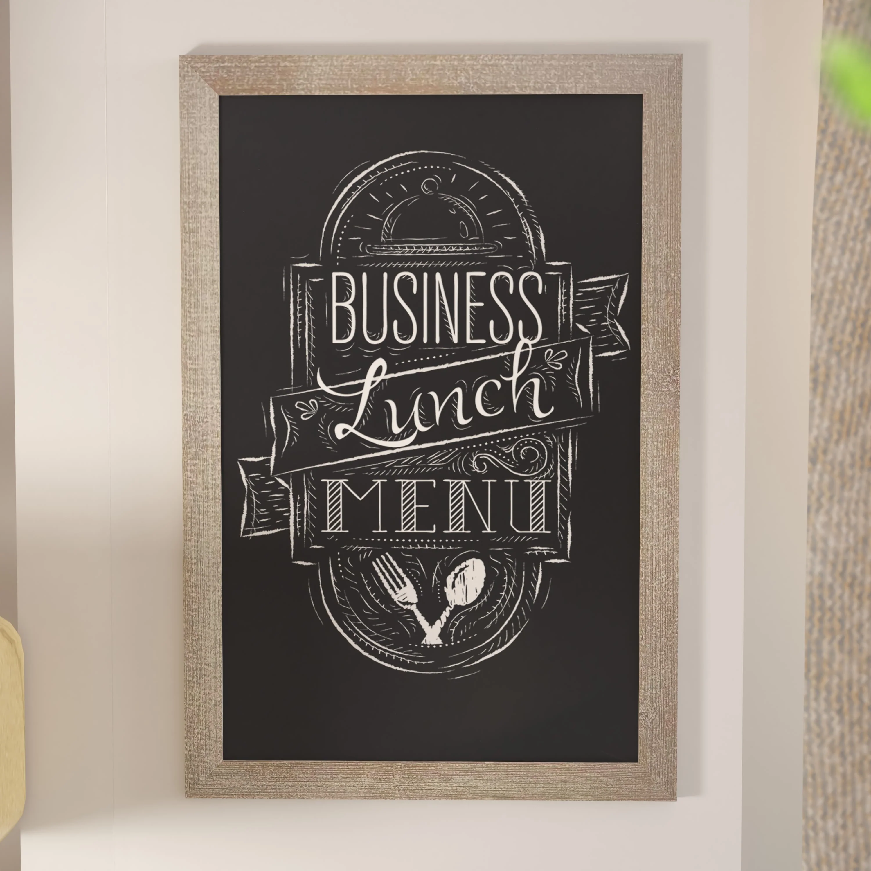 Canterbury Wall Mount Magnetic Chalkboard Sign with Eraser, Hanging Wall Chalkboard Memo Board for Home, School, or Business - Image 159