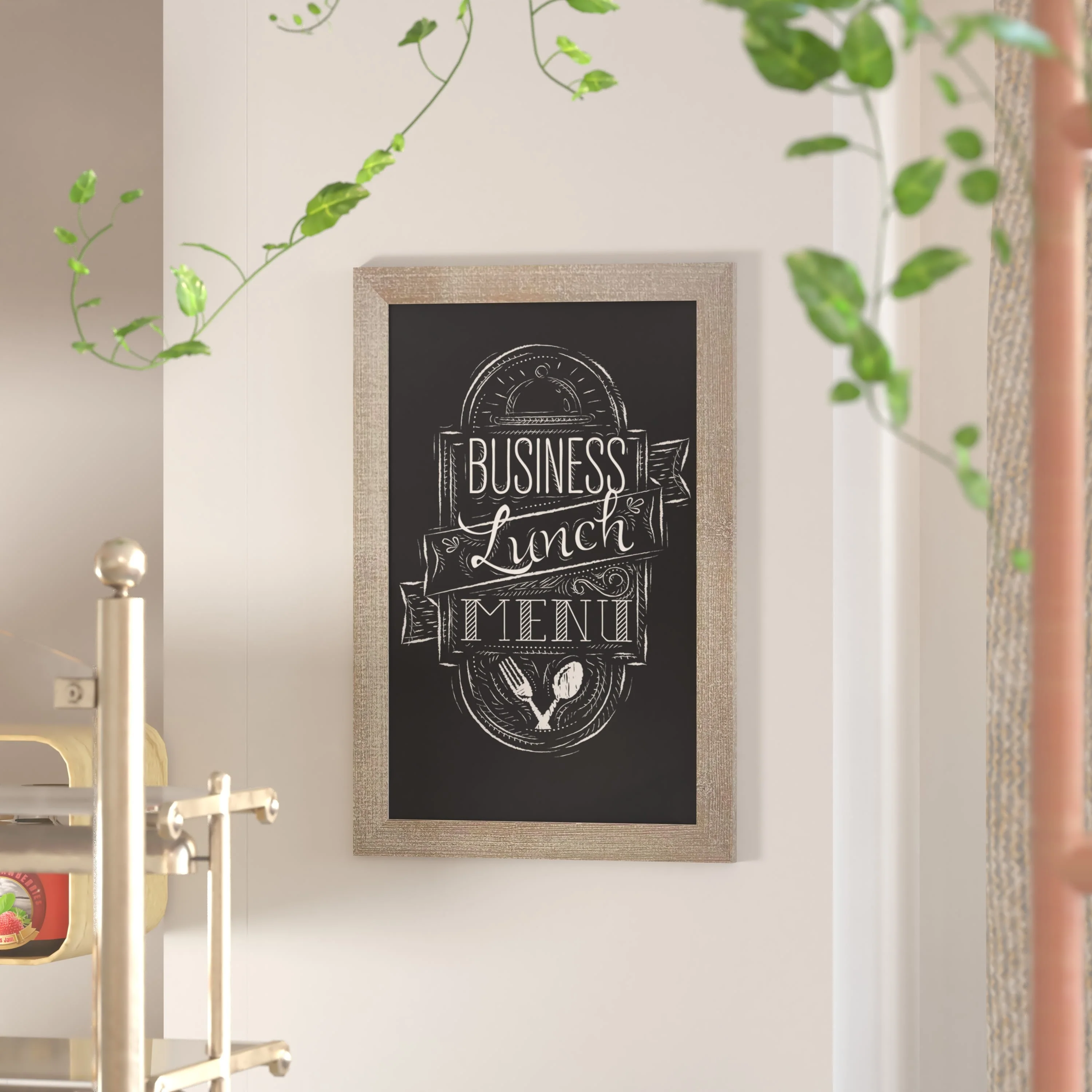 Canterbury Wall Mount Magnetic Chalkboard Sign with Eraser, Hanging Wall Chalkboard Memo Board for Home, School, or Business - Image 182