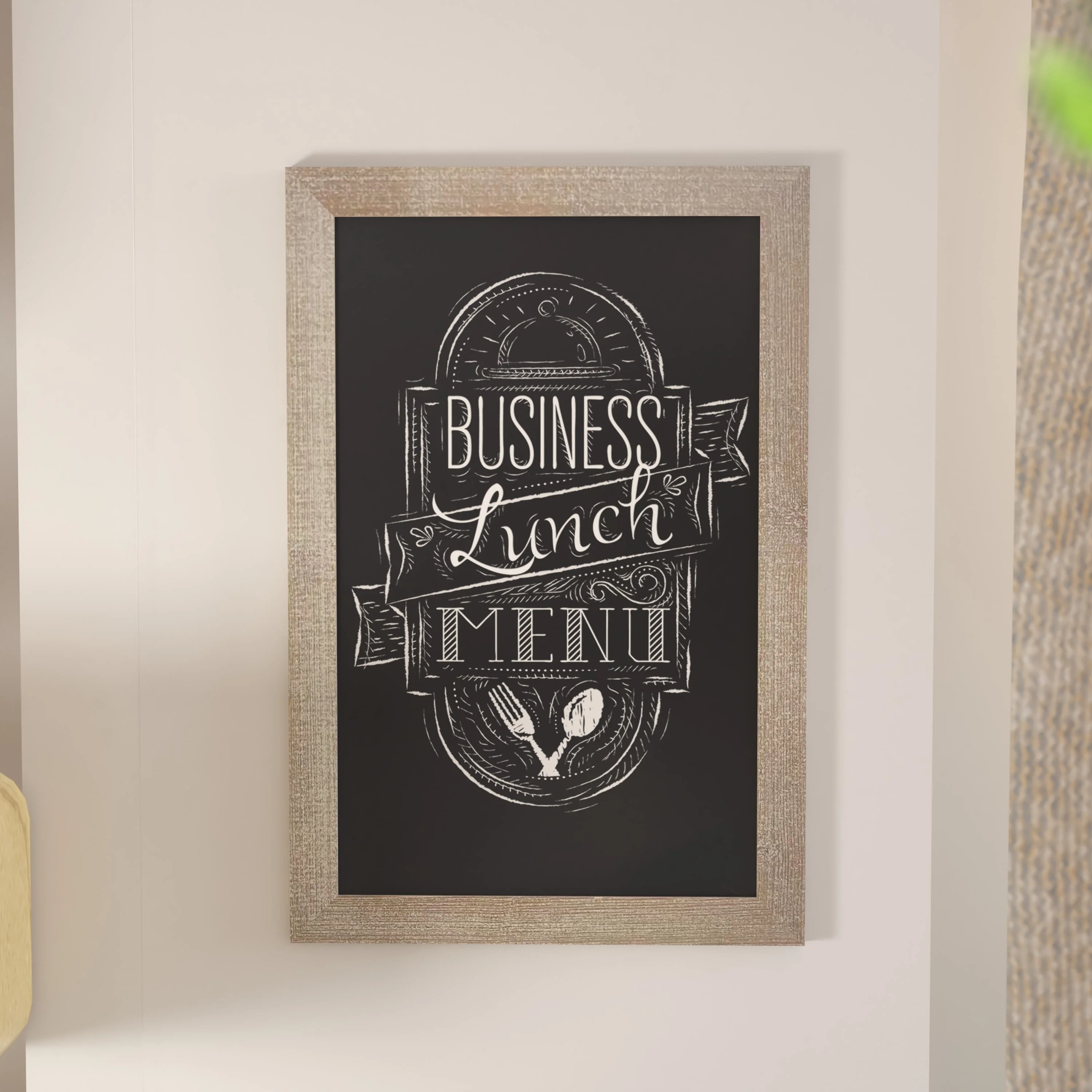 Canterbury Wall Mount Magnetic Chalkboard Sign with Eraser, Hanging Wall Chalkboard Memo Board for Home, School, or Business - Image 186