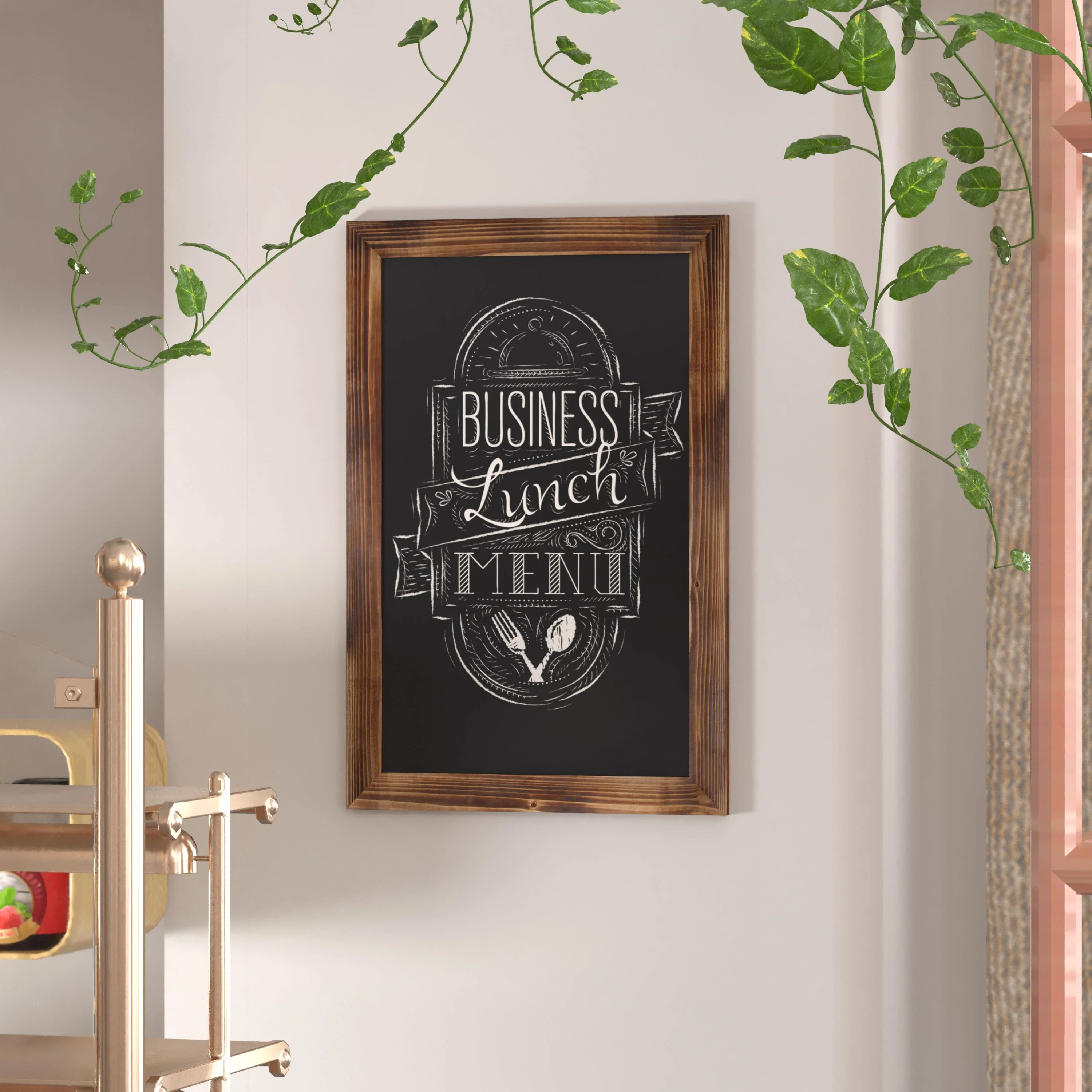 Canterbury Wall Mount Magnetic Chalkboard Sign with Eraser, Hanging Wall Chalkboard Memo Board for Home, School, or Business - Image 191