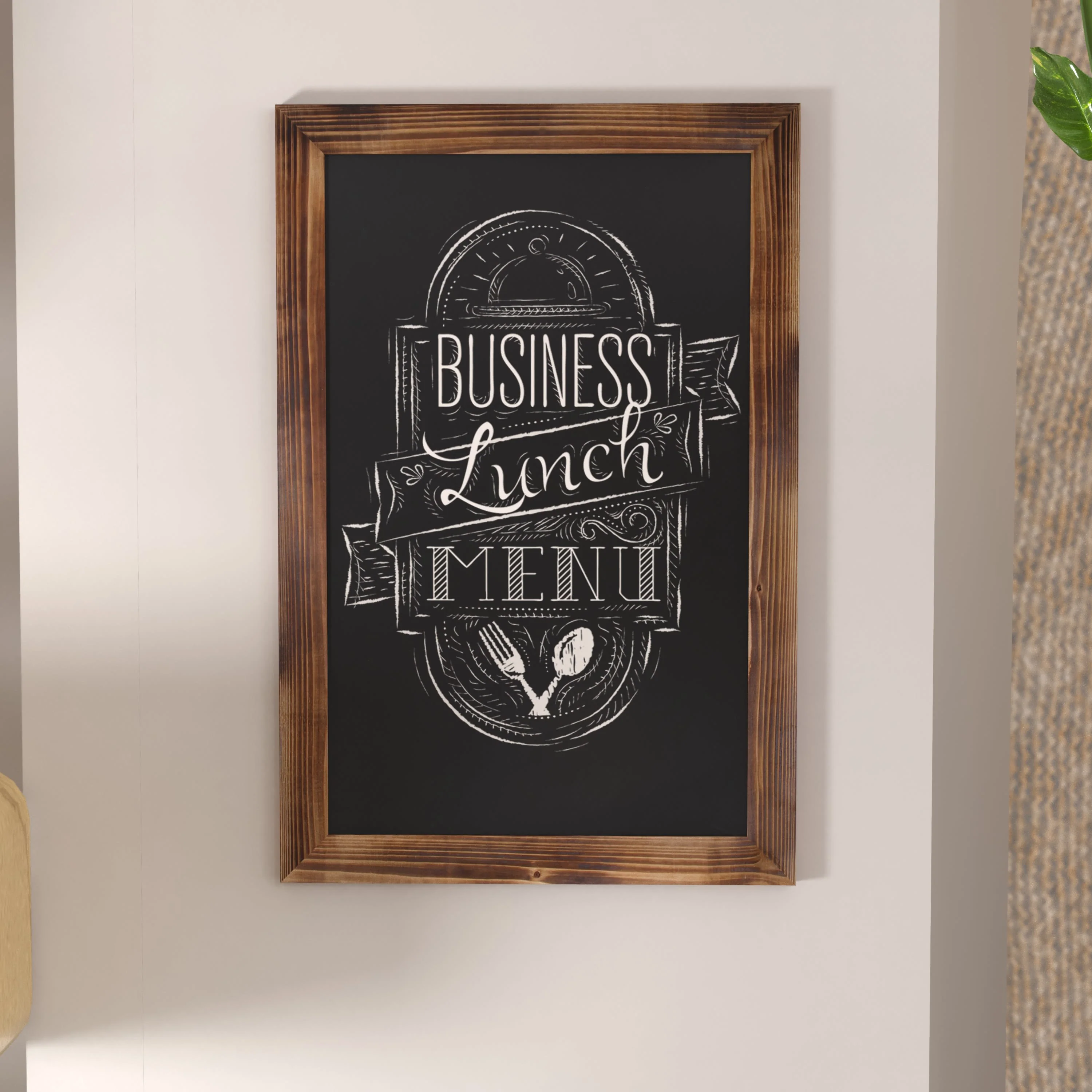 Canterbury Wall Mount Magnetic Chalkboard Sign with Eraser, Hanging Wall Chalkboard Memo Board for Home, School, or Business - Image 196