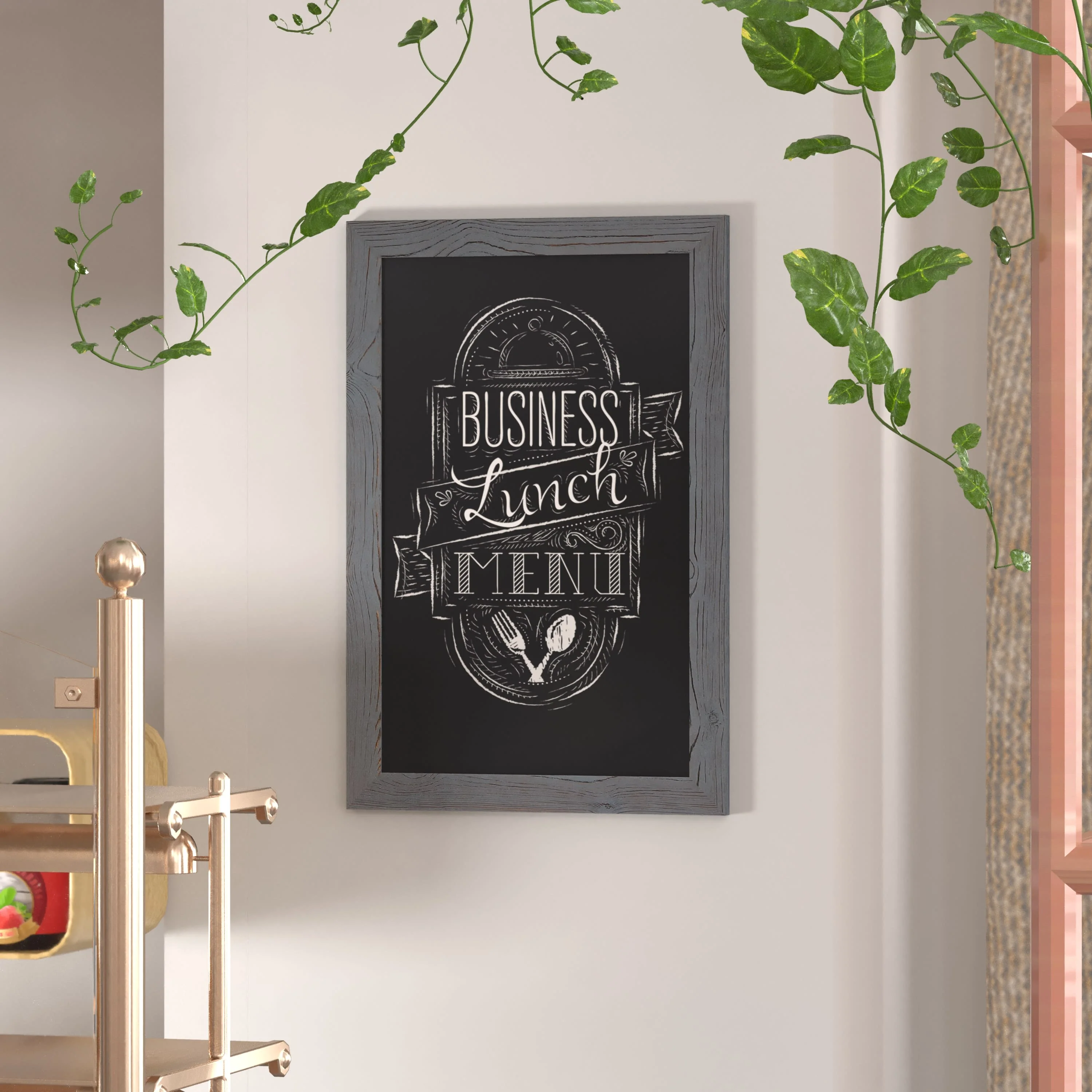 Canterbury Wall Mount Magnetic Chalkboard Sign with Eraser, Hanging Wall Chalkboard Memo Board for Home, School, or Business - Image 20