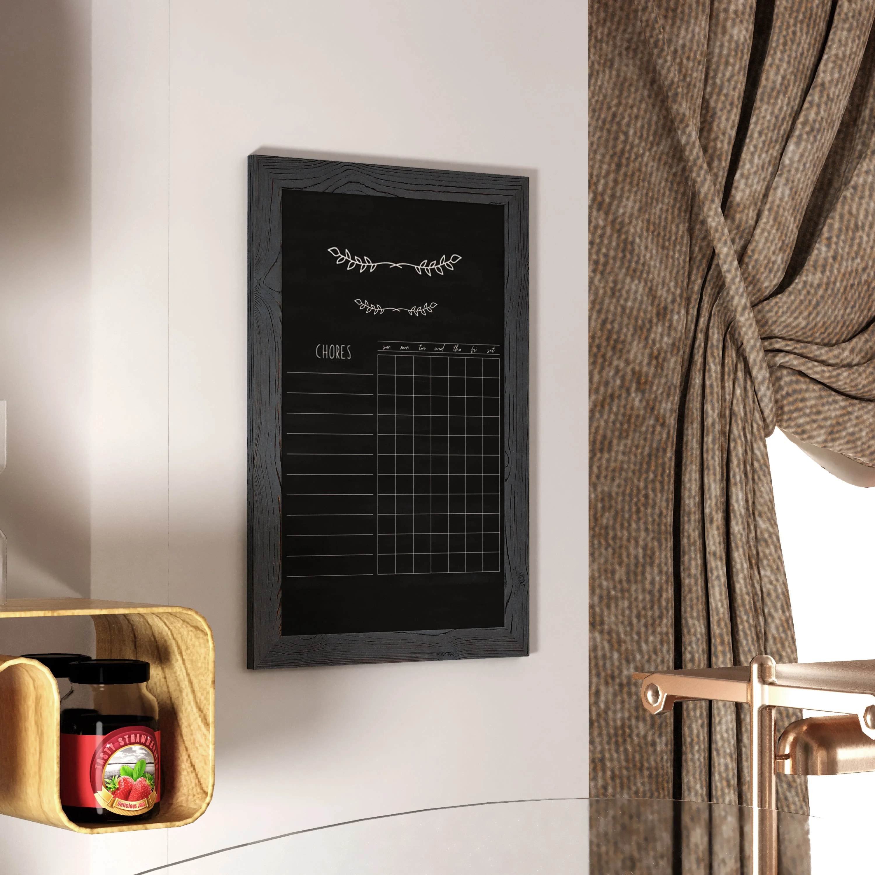 Canterbury Wall Mount Magnetic Chalkboard Sign with Eraser, Hanging Wall Chalkboard Memo Board for Home, School, or Business - Image 24