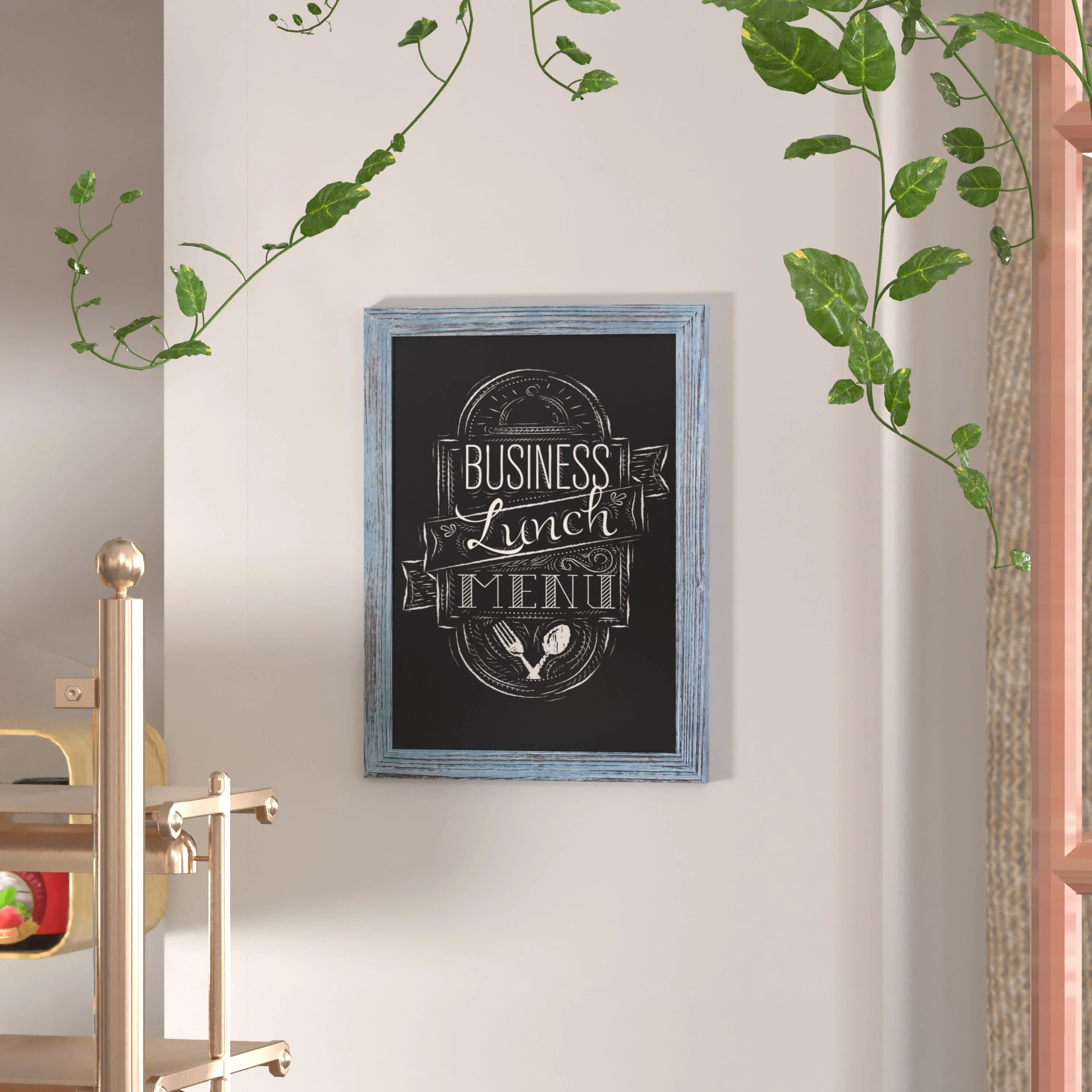 Canterbury Wall Mount Magnetic Chalkboard Sign with Eraser, Hanging Wall Chalkboard Memo Board for Home, School, or Business - Image 29