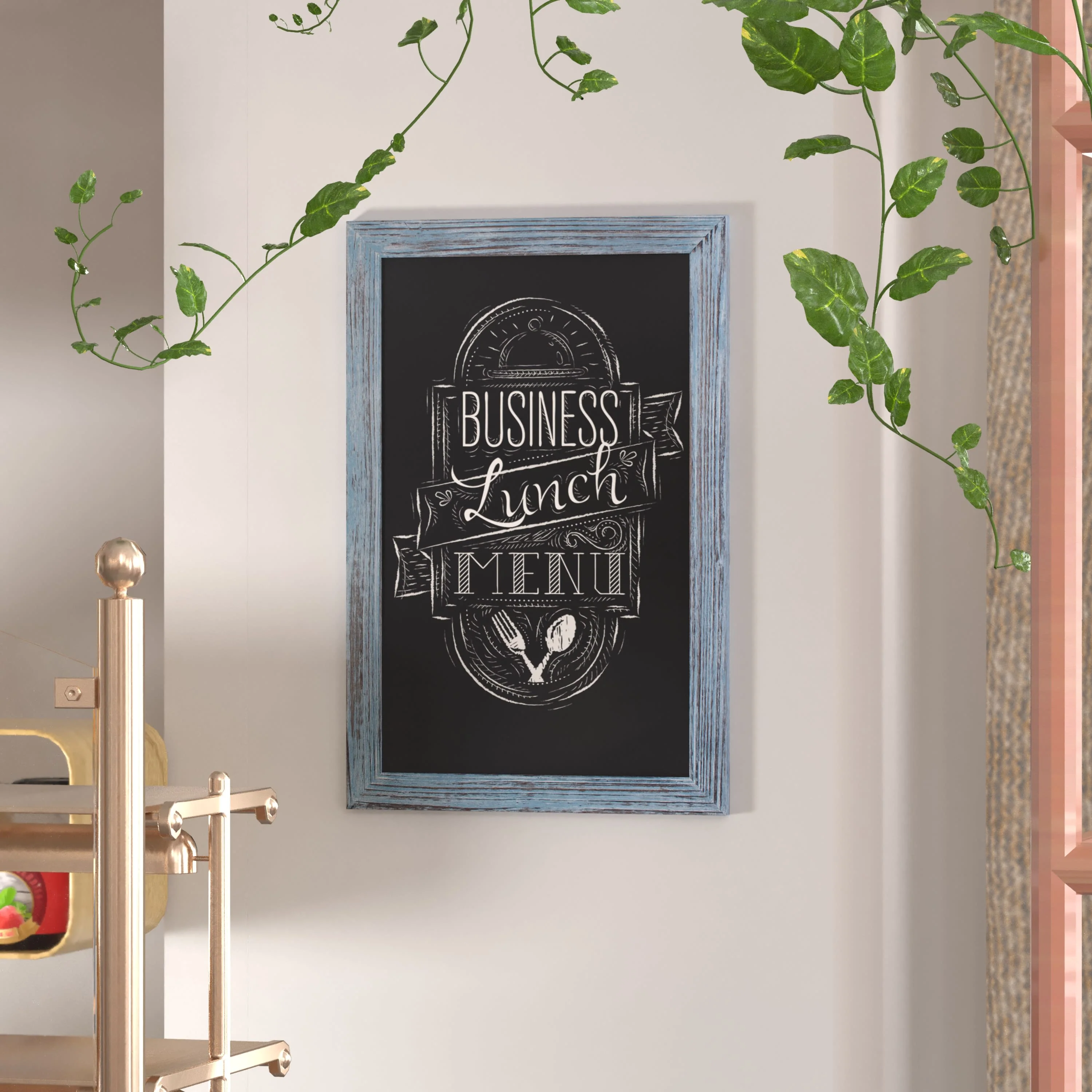 Canterbury Wall Mount Magnetic Chalkboard Sign with Eraser, Hanging Wall Chalkboard Memo Board for Home, School, or Business - Image 38