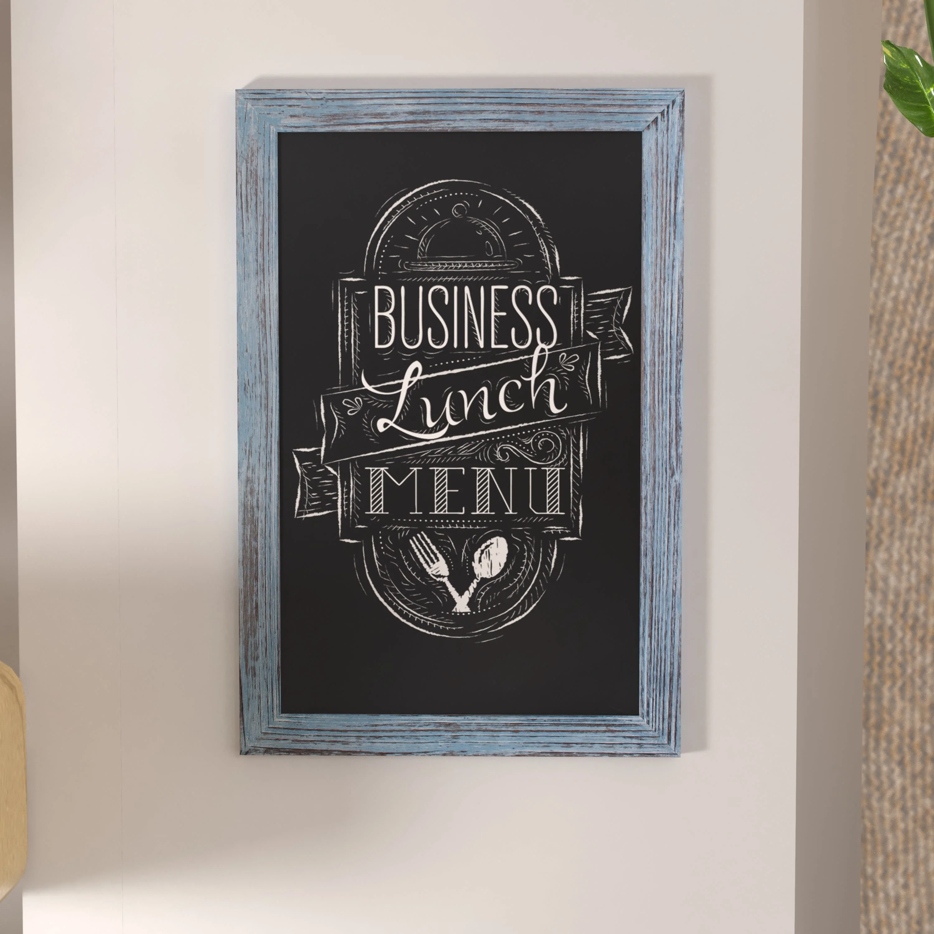 Canterbury Wall Mount Magnetic Chalkboard Sign with Eraser, Hanging Wall Chalkboard Memo Board for Home, School, or Business - Image 43