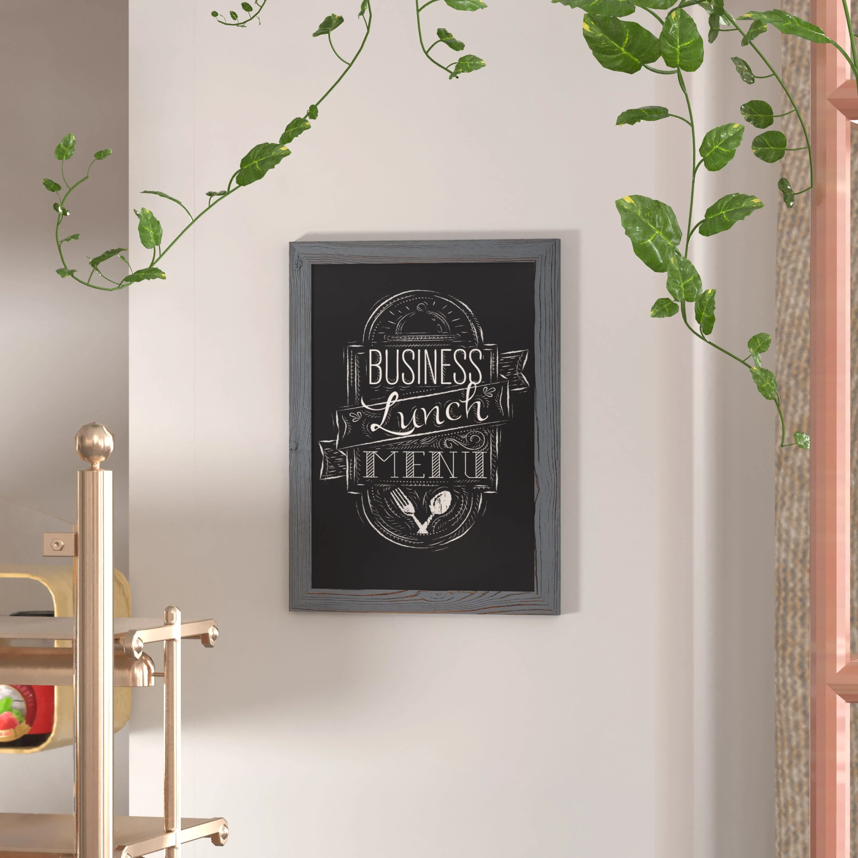 Canterbury Wall Mount Magnetic Chalkboard Sign with Eraser, Hanging Wall Chalkboard Memo Board for Home, School, or Business - Image 56