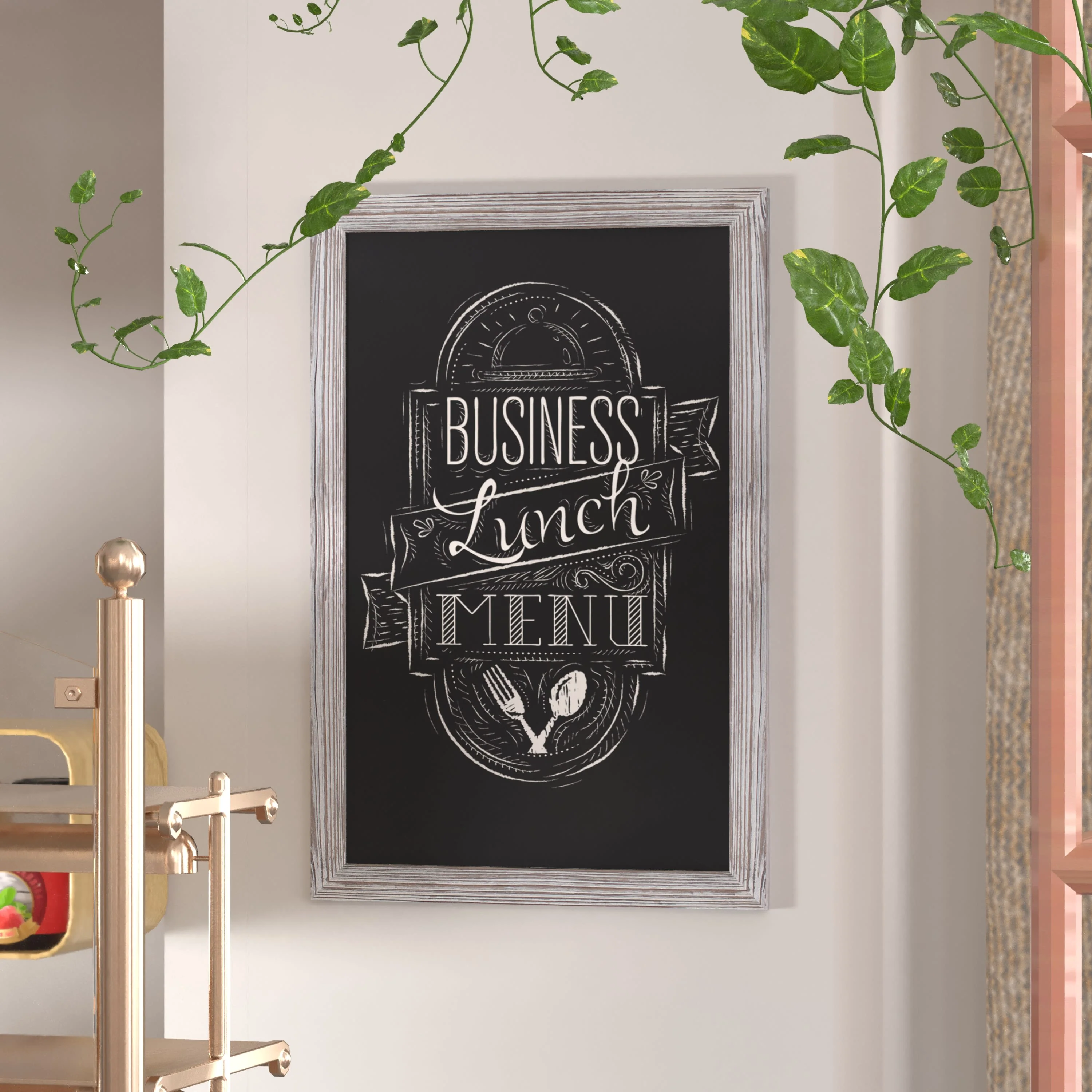 Canterbury Wall Mount Magnetic Chalkboard Sign with Eraser, Hanging Wall Chalkboard Memo Board for Home, School, or Business - Image 92