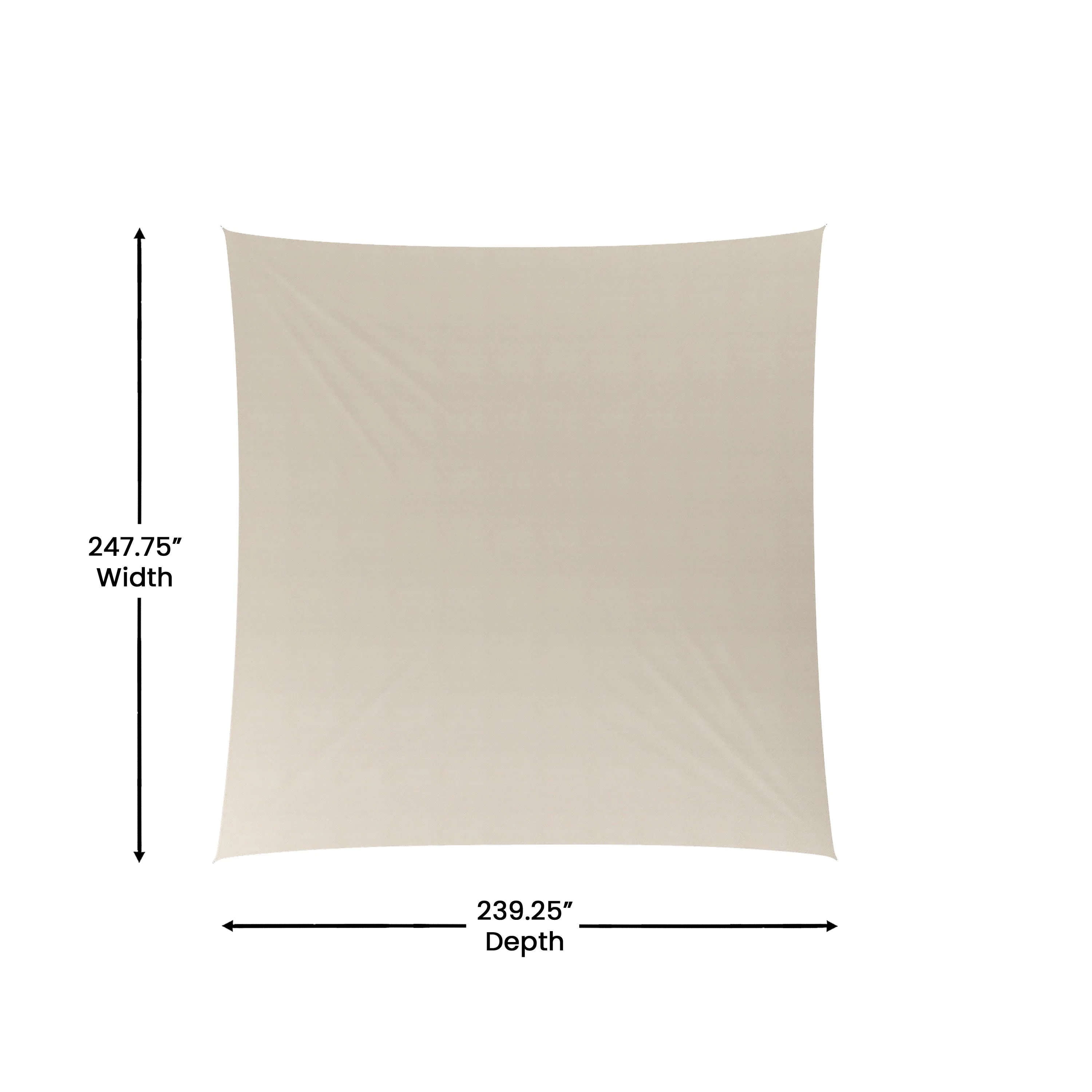 Palmetto Rectangle Sun Sail Shade Canopy with Included Nylon Attachment Ropes - Image 5